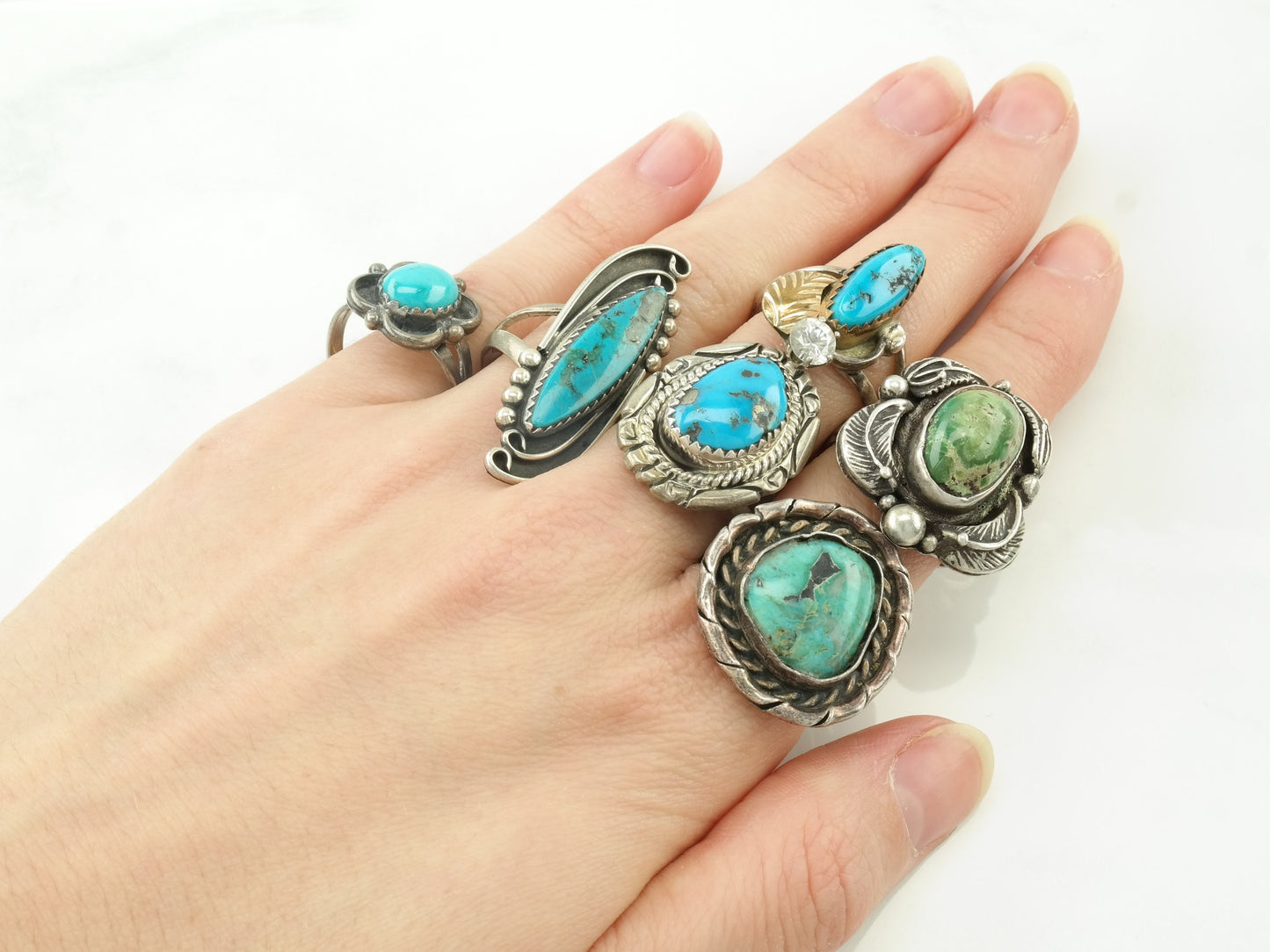 Choice Southwest Sterling Silver Turquoise Size 6 Ring