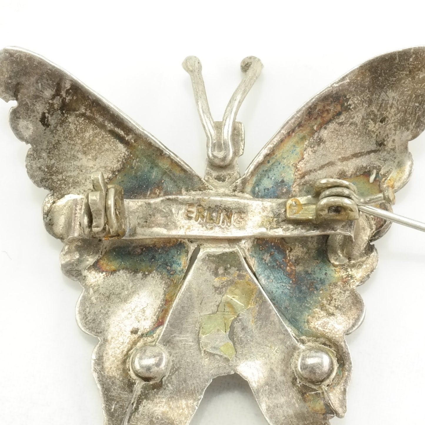 Choice of Vintage Taxco Sterling Silver Brooch Butterfly Blue Block Turquoise