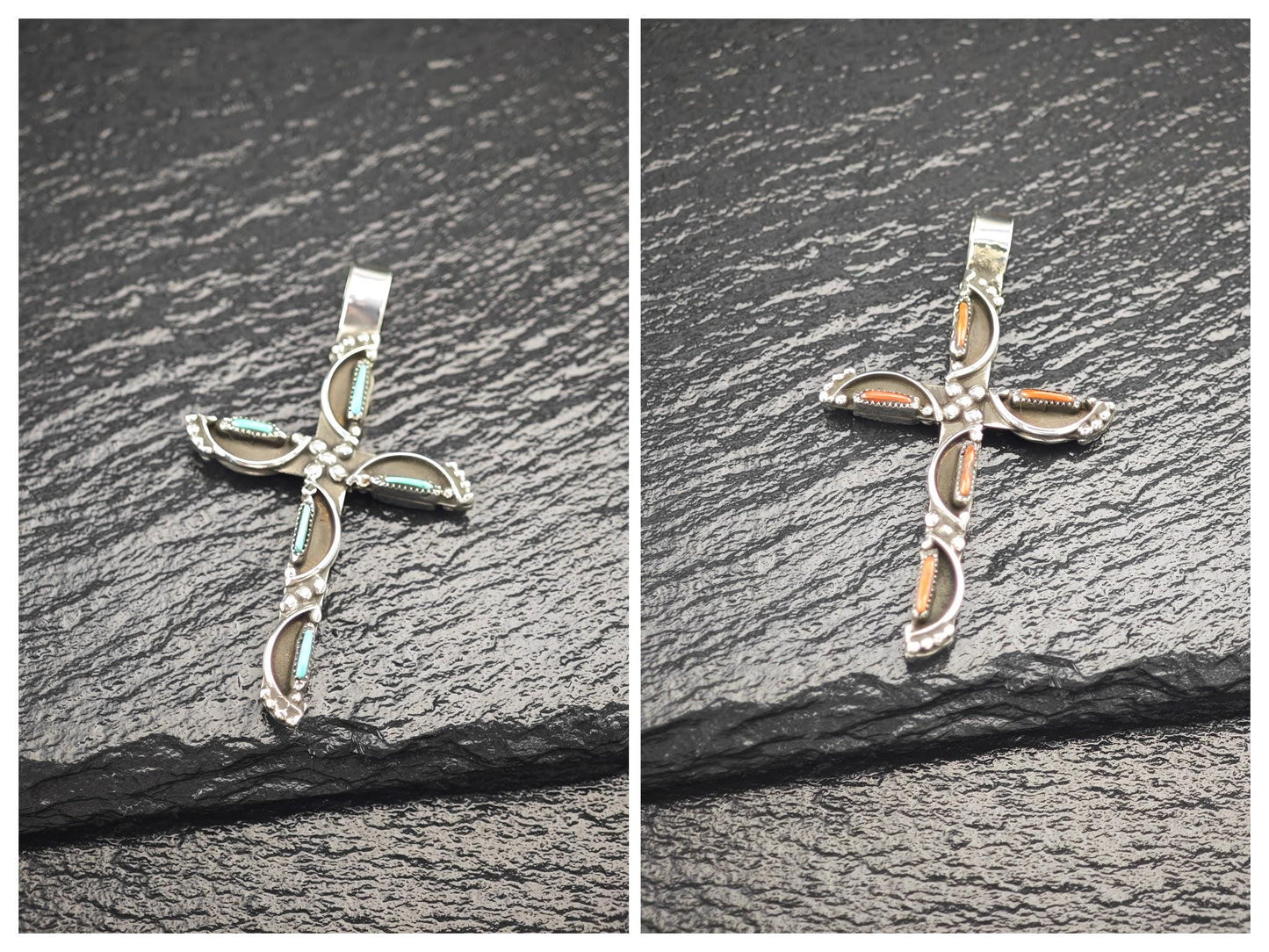 Zuni, Native, Reversible Cross Pendant Sterling Silver P2716