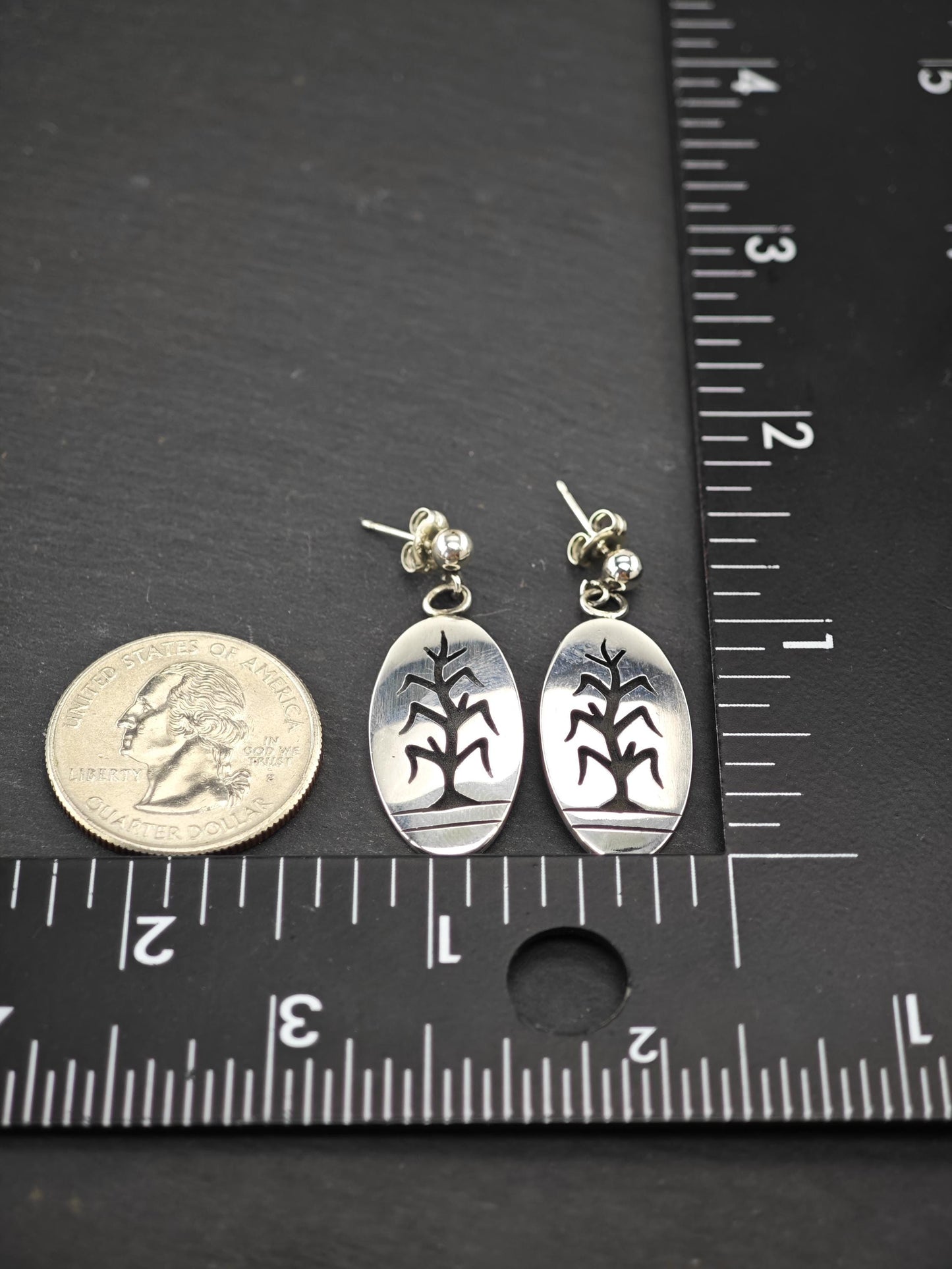 Choice of Hopi Overlay Stud/Dangle Earrings Sterling Silver