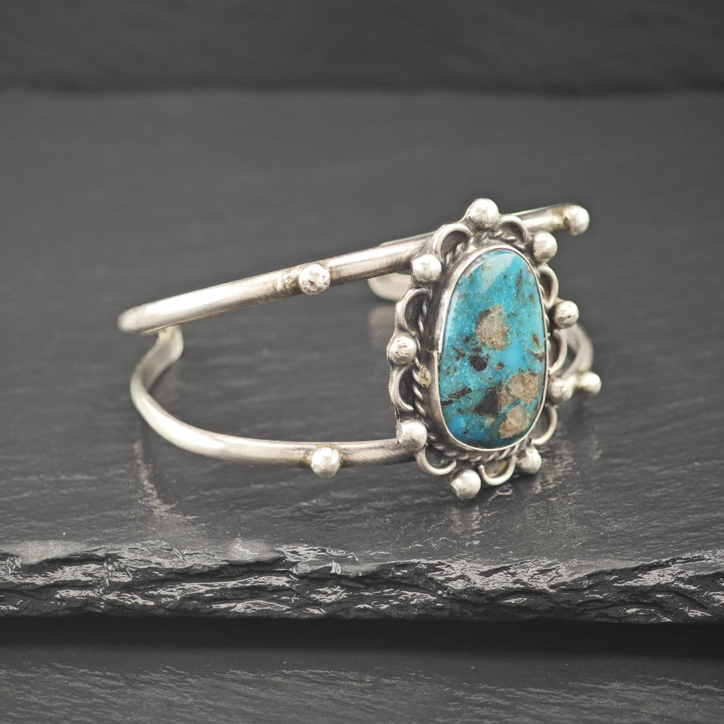 Southwest Sterling Silver Turquoise Cuff Bracelet
