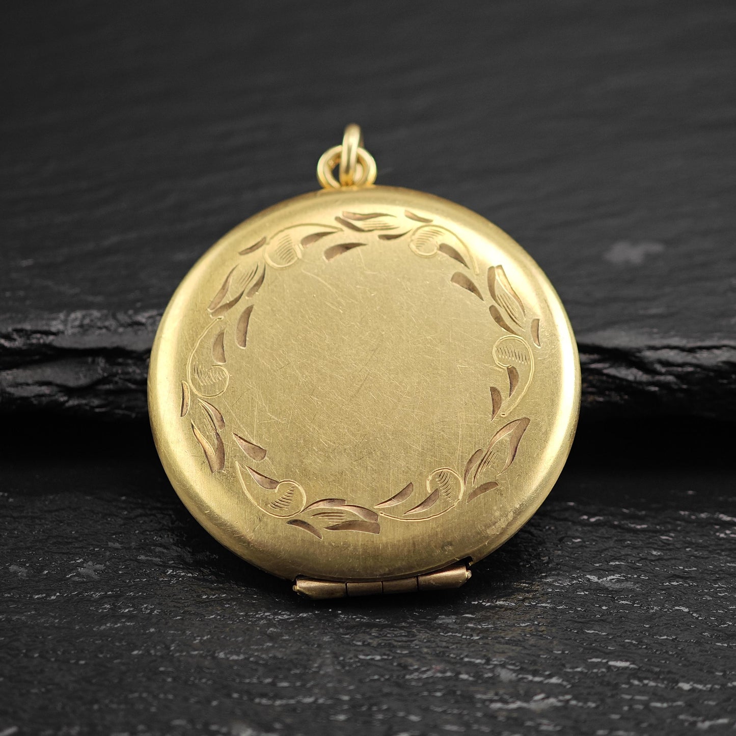 Mid Century Gold Filled Round Locket Pendant P3027