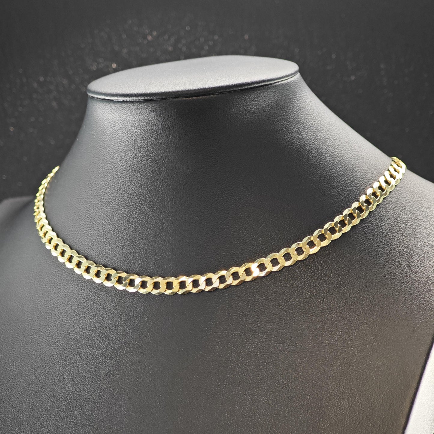 Sterling Silver Gold Plated 6mm Cuban Chain Necklace 22" N2655
