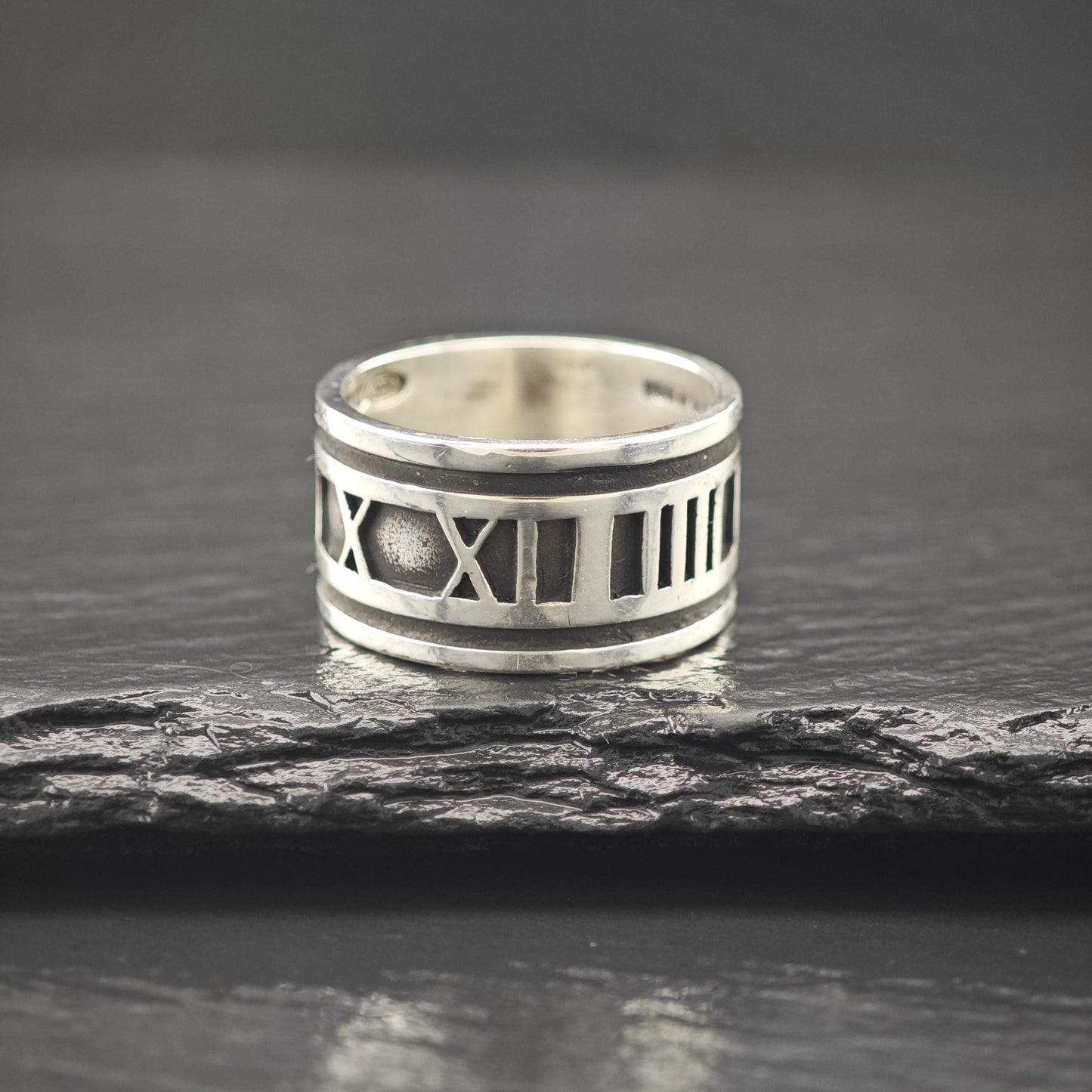 Tiffany Wide Atlas Band 1995 Sterling Silver