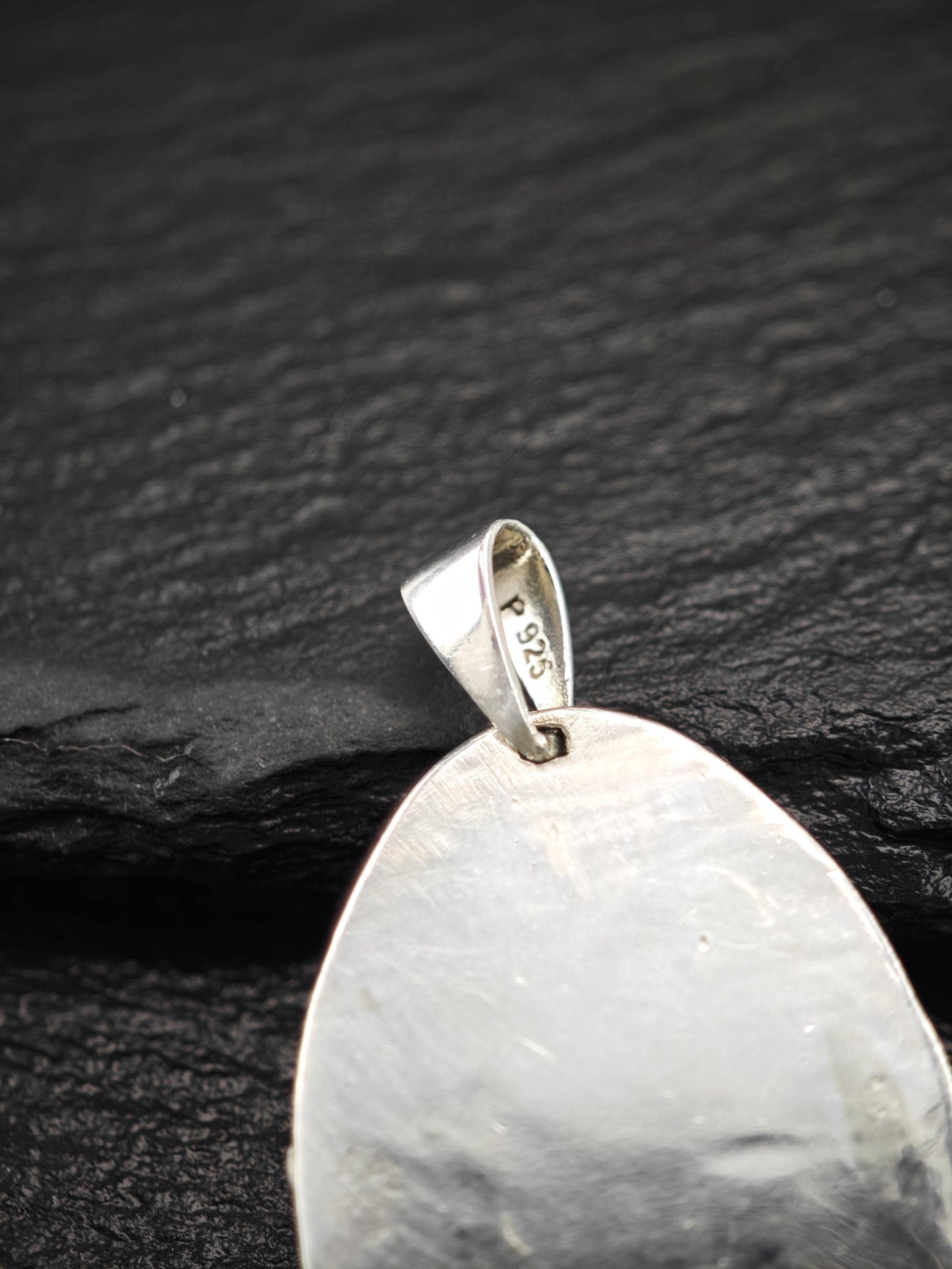 Natural Opal, Green Turquoise Pendant Sterling Silver P2734