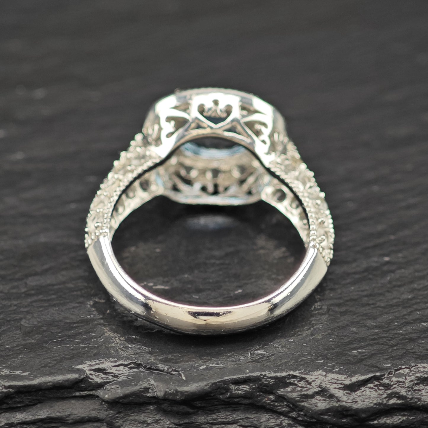 Lab London Blue Topaz Ring Sterling Silver Sz 7 1/2 R6124