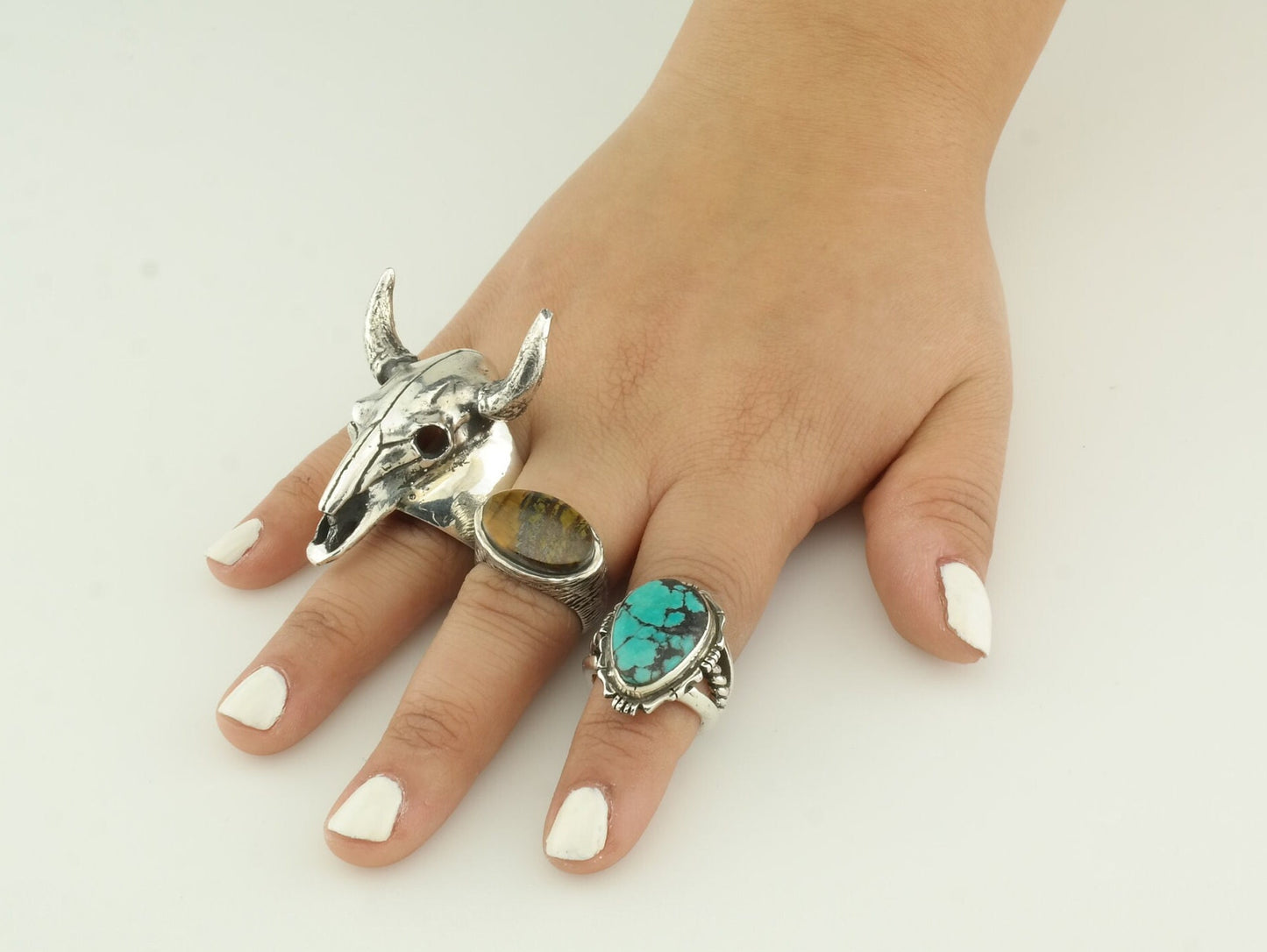 Vintage Sterling Silver Longhorn Statement Ring