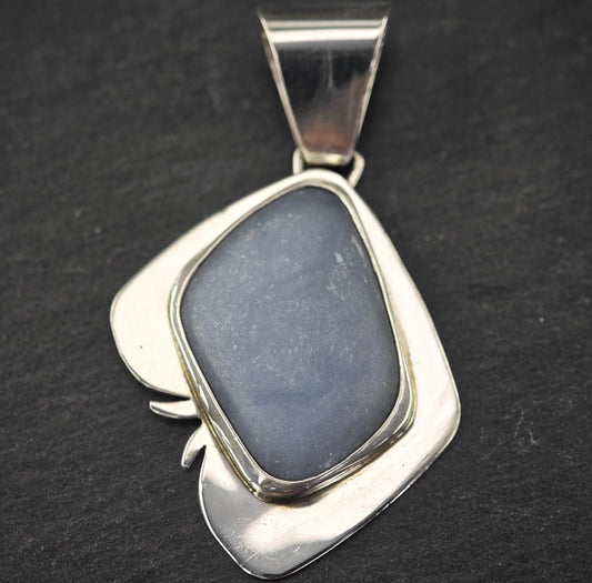 DTR Blue Gemstone Pendant Sterling Silver