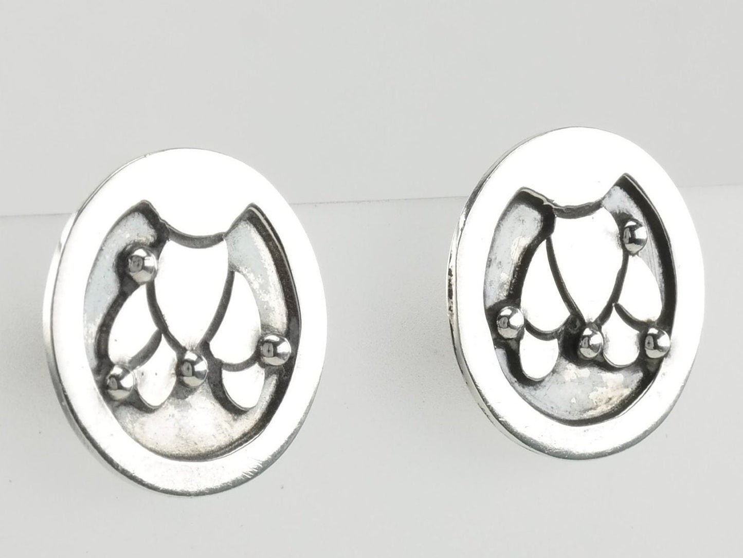 Taxco Sterling Silver Earrings Screw Back Clip On