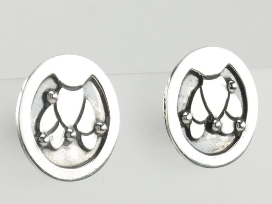 Taxco Sterling Silver Earrings Screw Back Clip On