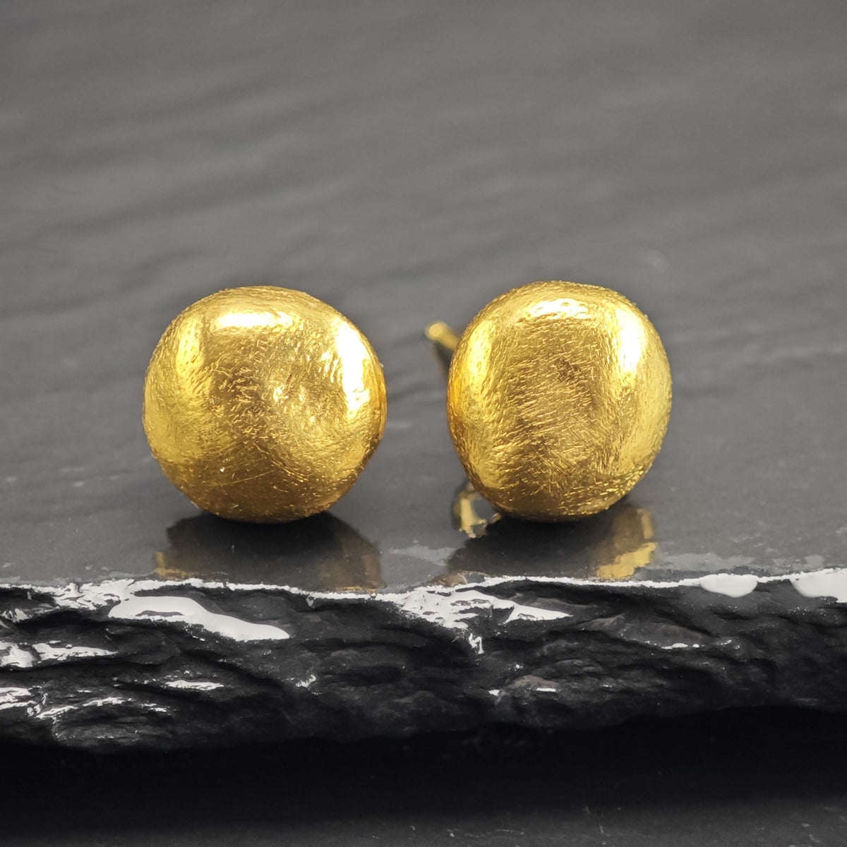 Gold-plated Stud Sterling Silver Earrings ER3218
