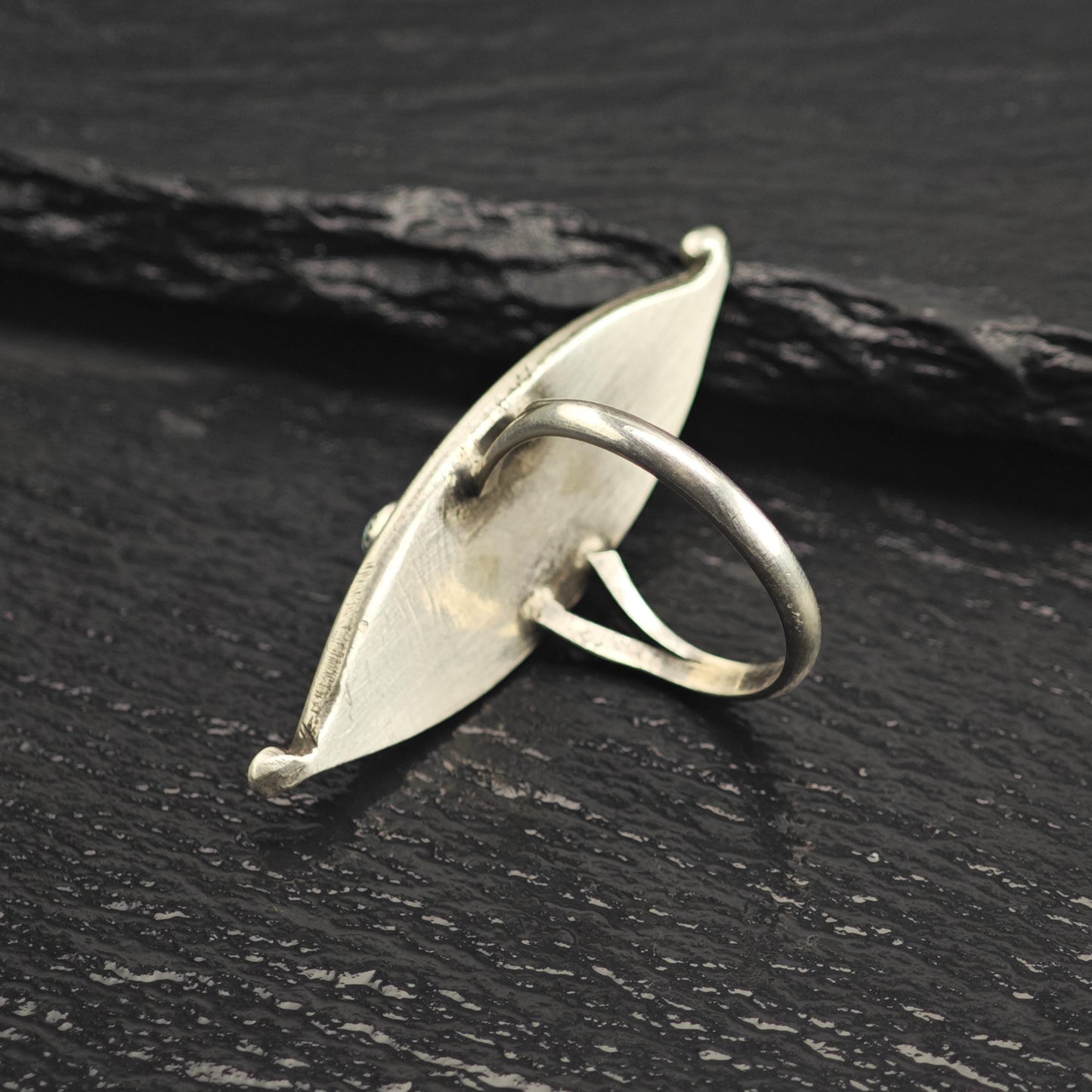 Zuni Petit Point Silver Arc Details Sterling Silver Ring Sz 8 1/2 R6655