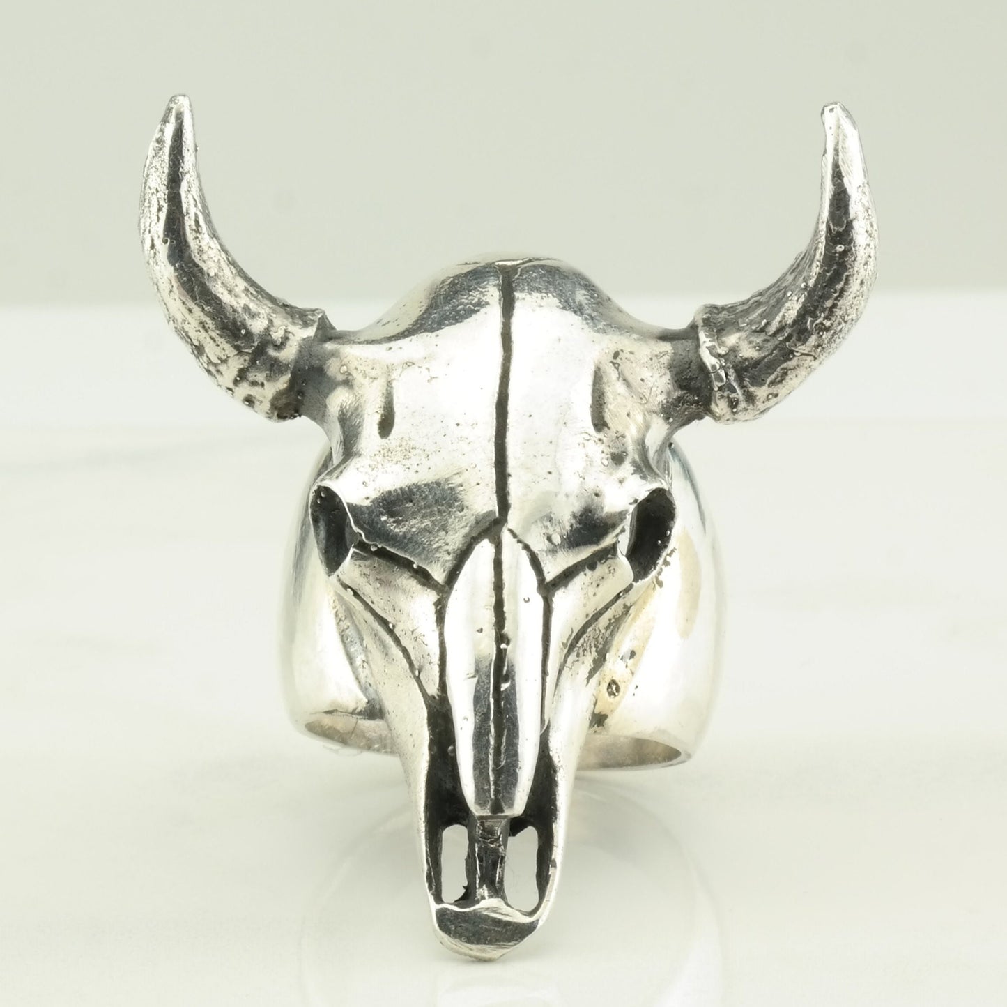 Vintage Sterling Silver Longhorn Statement Ring