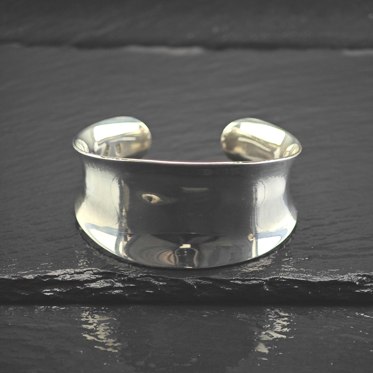 Taxco Ballesteros Modernist Sterling Silver Cuff Bracelet Sz 6 3/4" BR3185