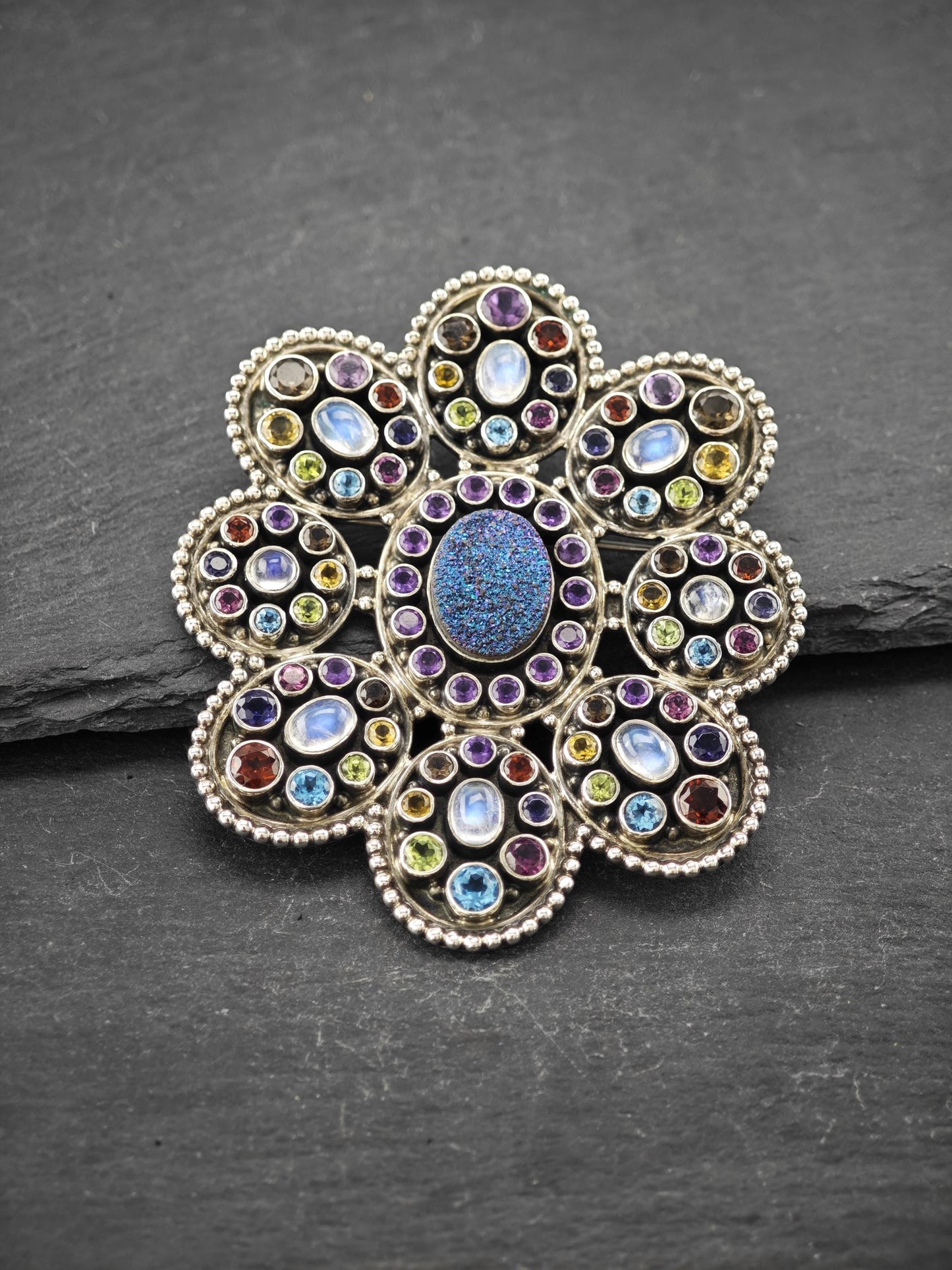 Large Nicky Butler Sterling Silver Brooch Pendant