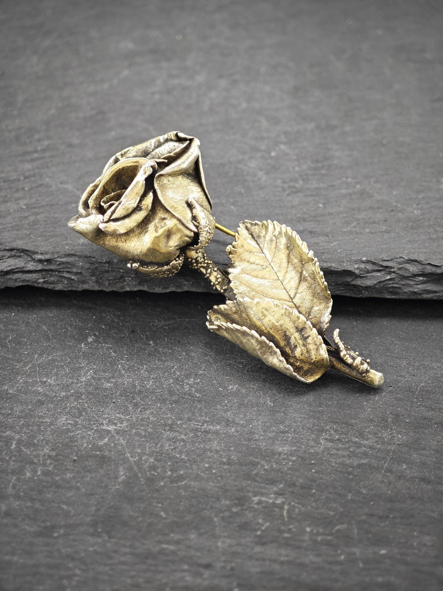 Tilda, Denmark, Crushed Rose Sterling Silver Brooch