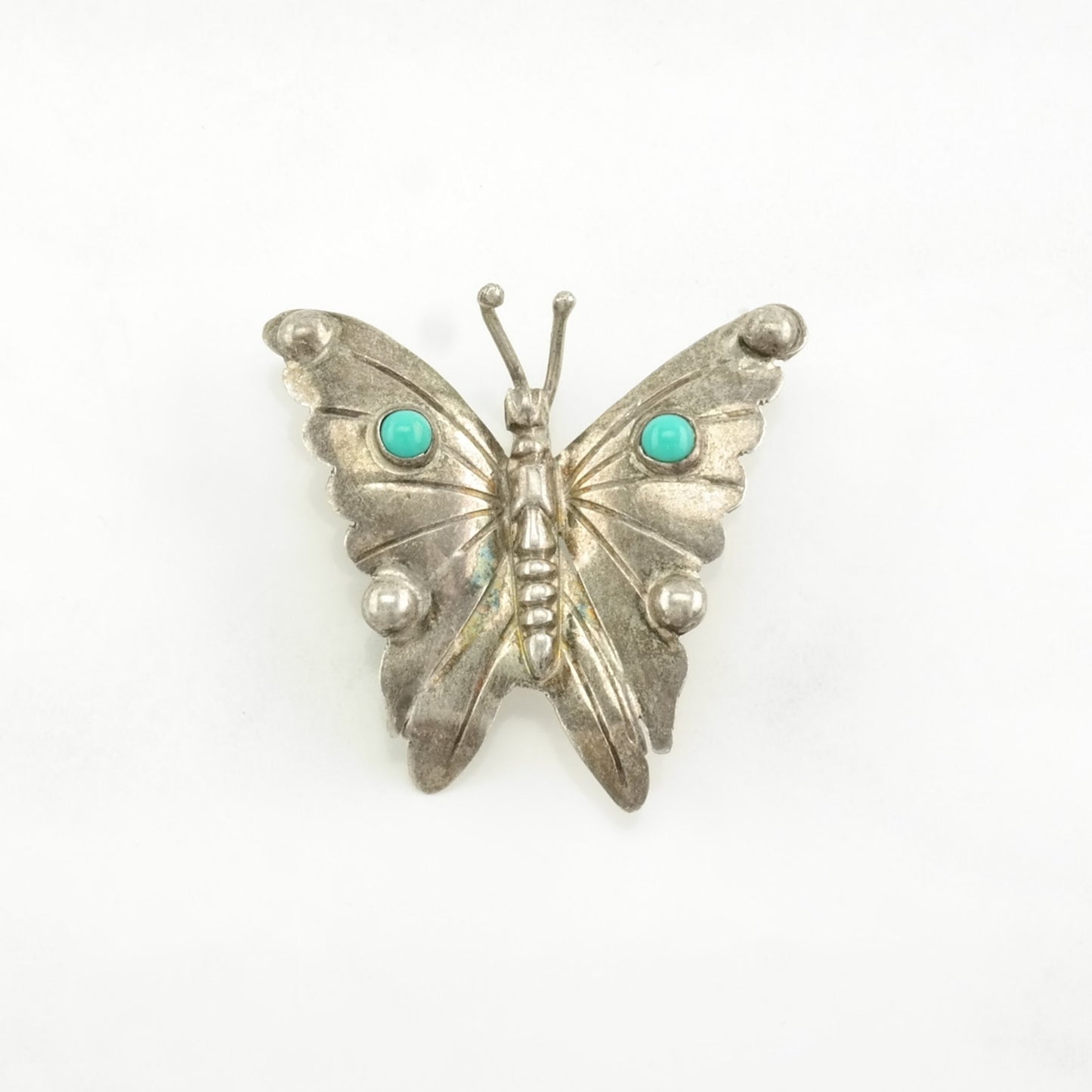 Choice of Vintage Taxco Sterling Silver Brooch Butterfly Blue Block Turquoise