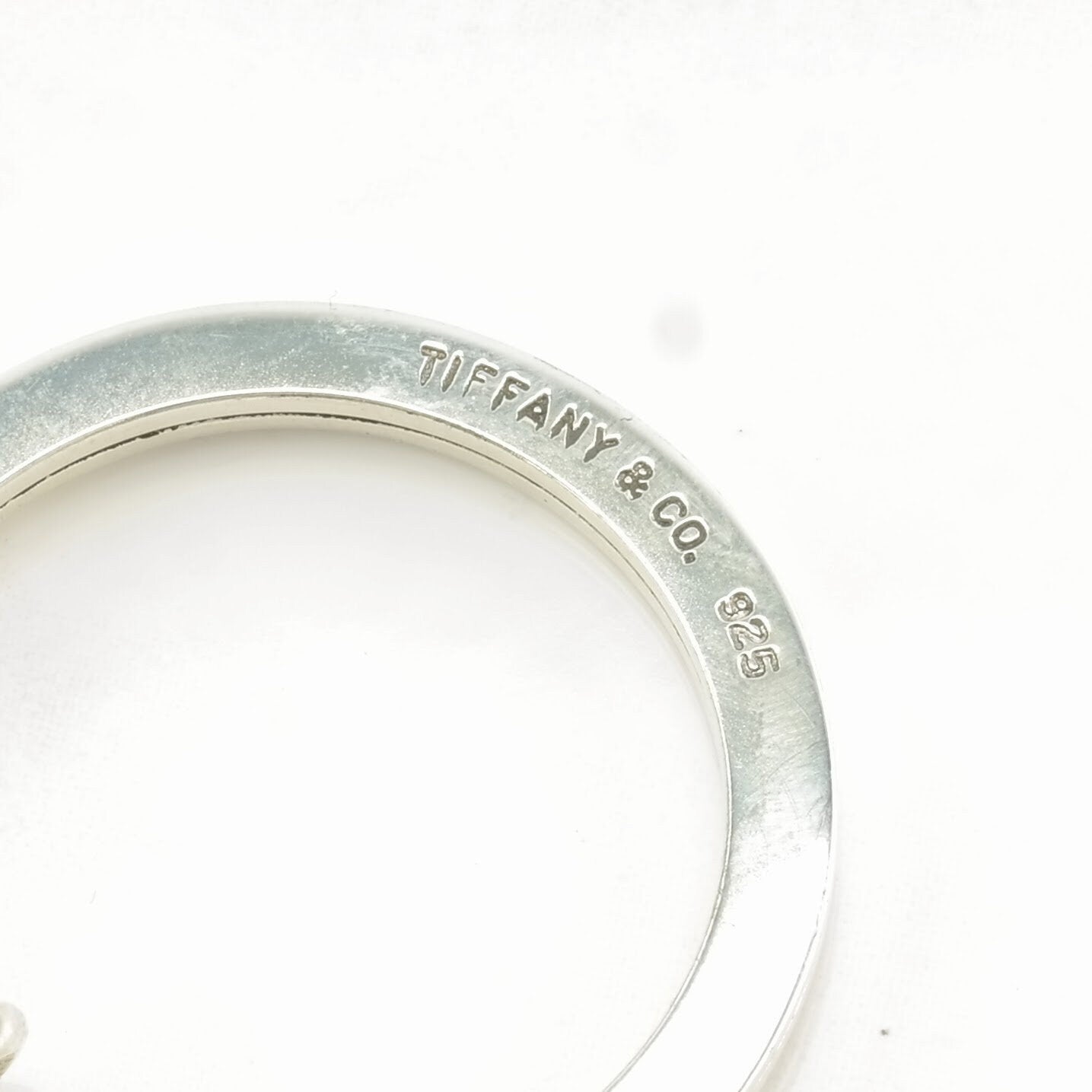 Vintage Tiffany & Co. Sterling Silver, Oval Tag Key Ring MISC0186