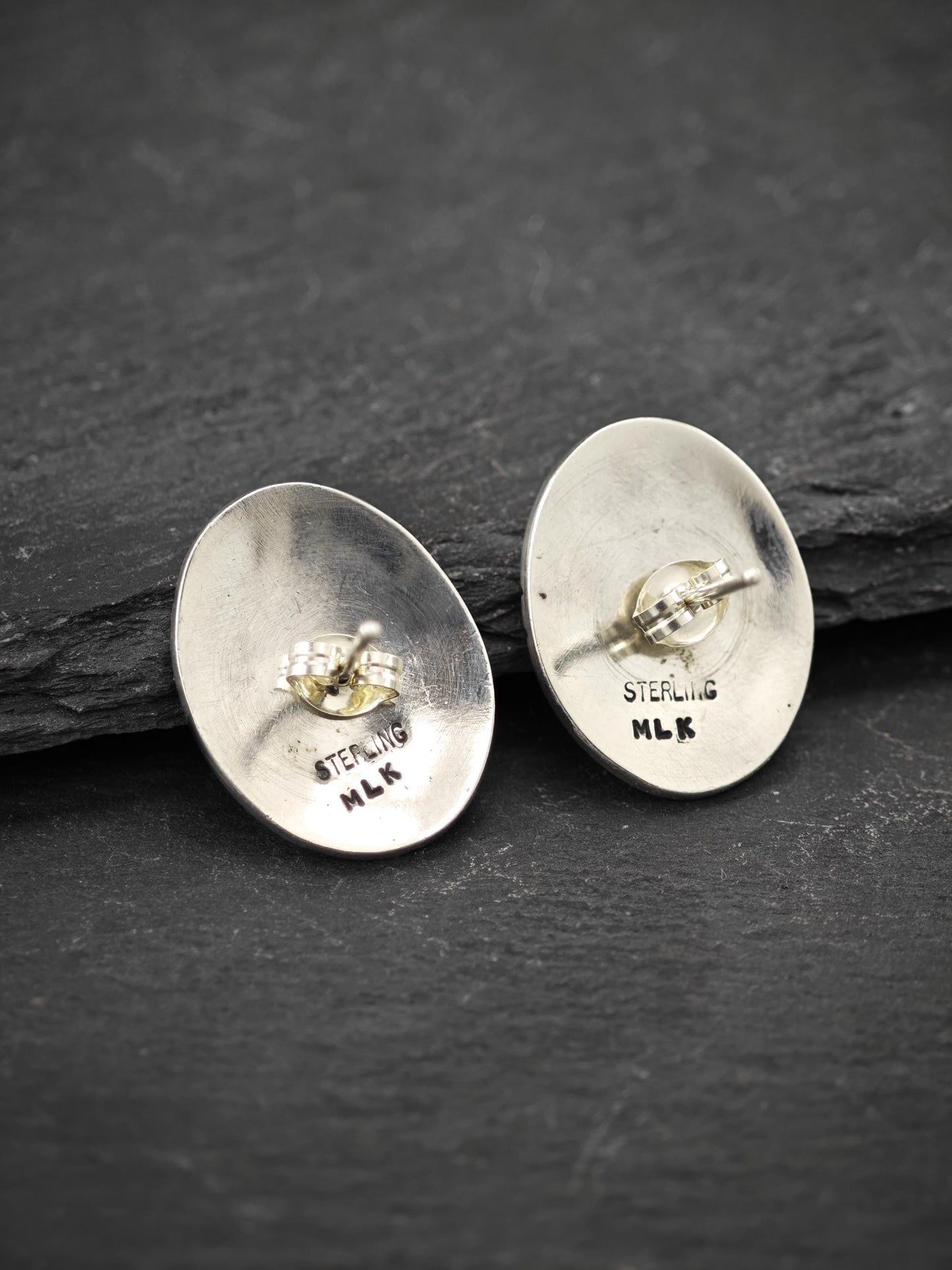 Choice of Native American, Overlay Stud Earrings Sterling Silver