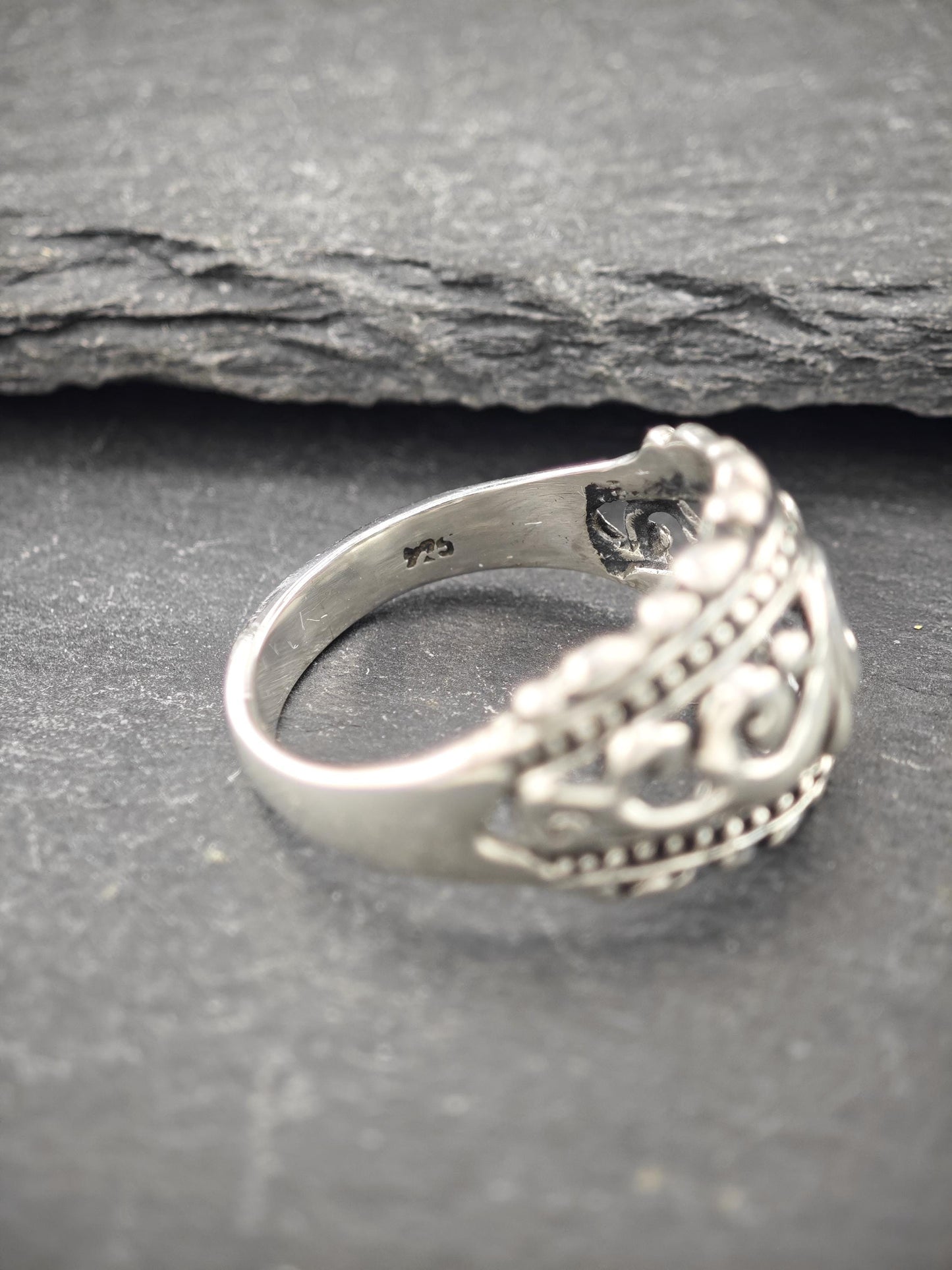 Vintage Filigree Ring Sterling Silver