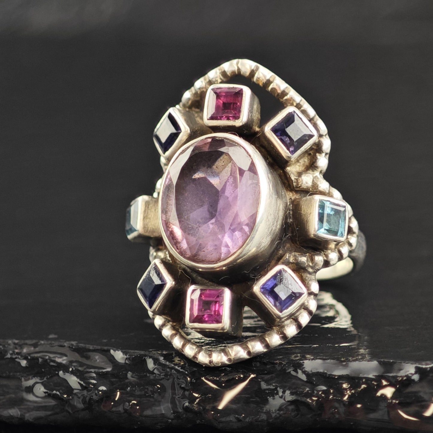 Nicky Butler Gemstone Sterling Silver Ring Sz 6 R6583