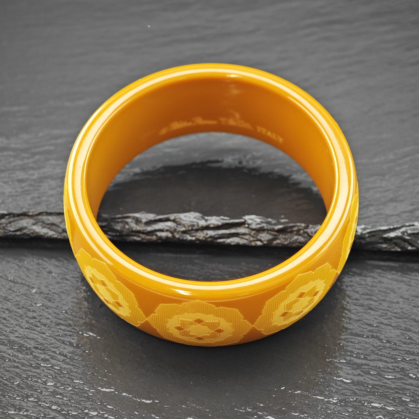 Tiffany & Co. Paloma Picasso Tan Caramel Zellige Resin Bracelet Sz 7"