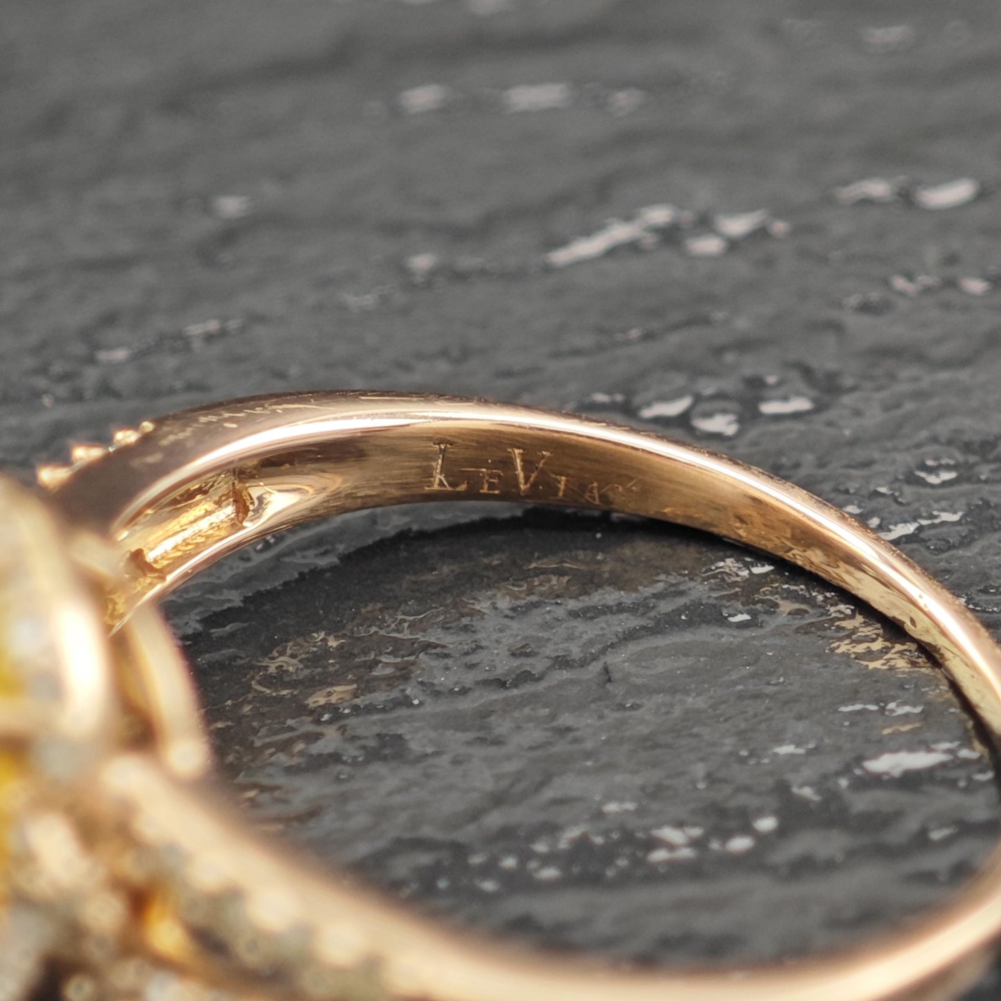 LeVian 14K Rose Gold Teardrop Opal Diamond Ring