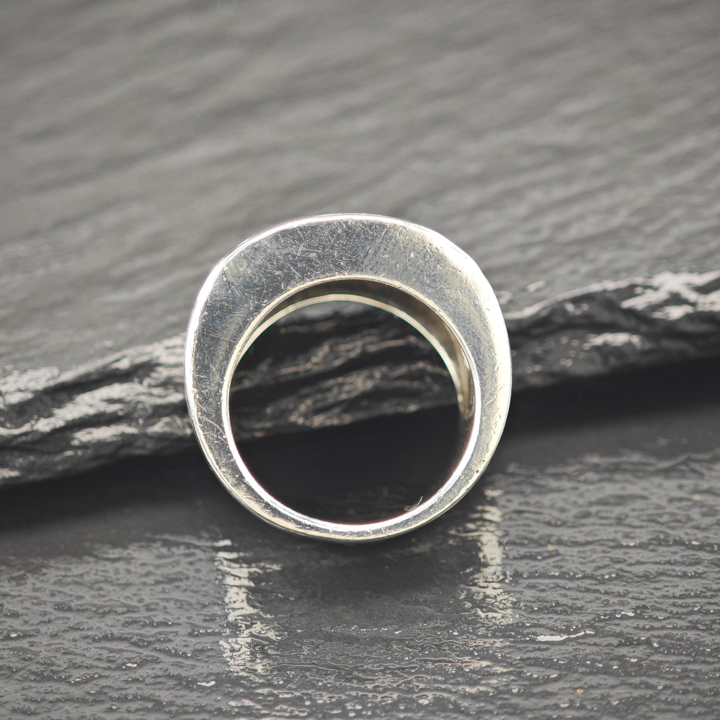 David Yurman Diamond Ring Cigar Band Sterling Silver