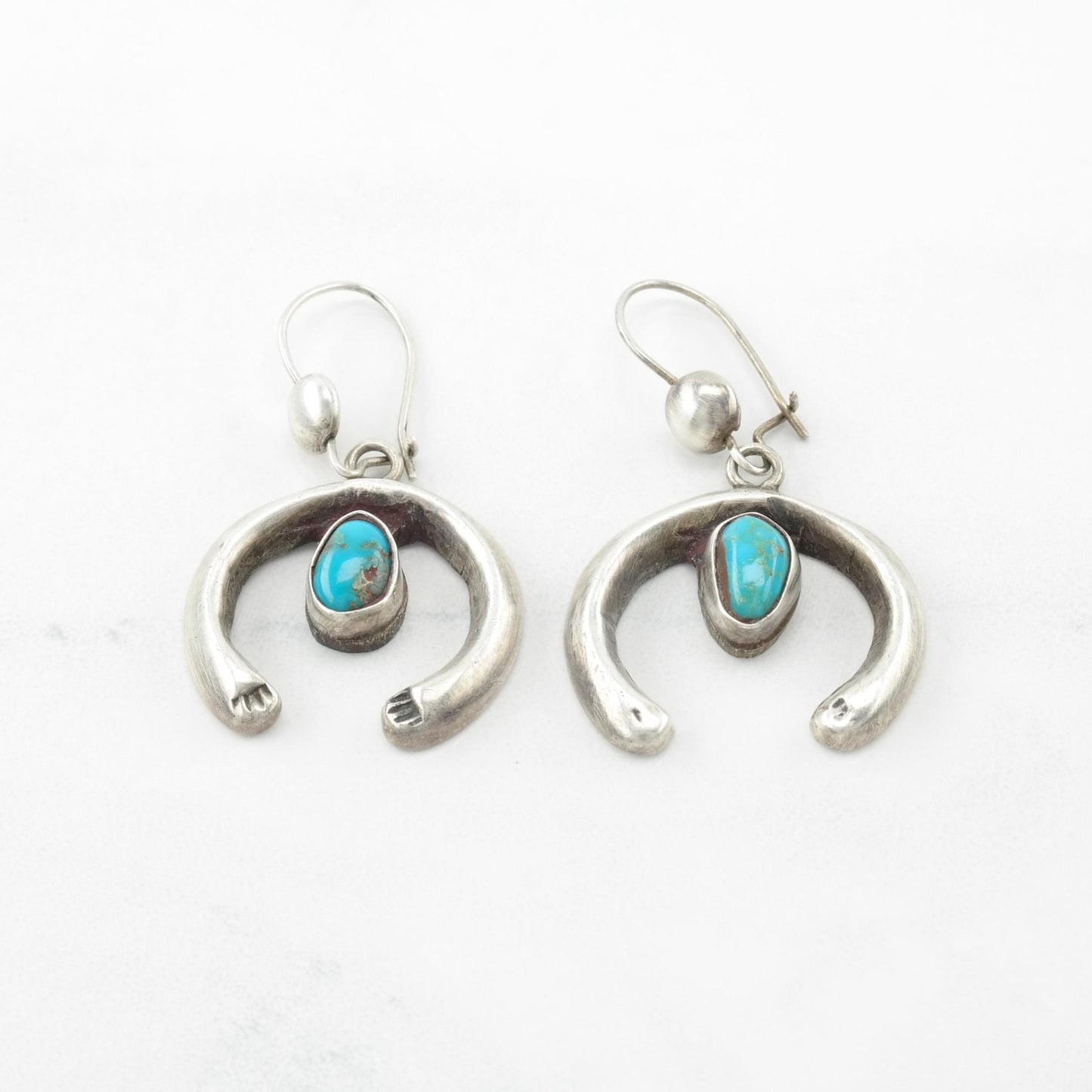 Choice Native American Earrings Sterling Silver Turquoise Naja Long