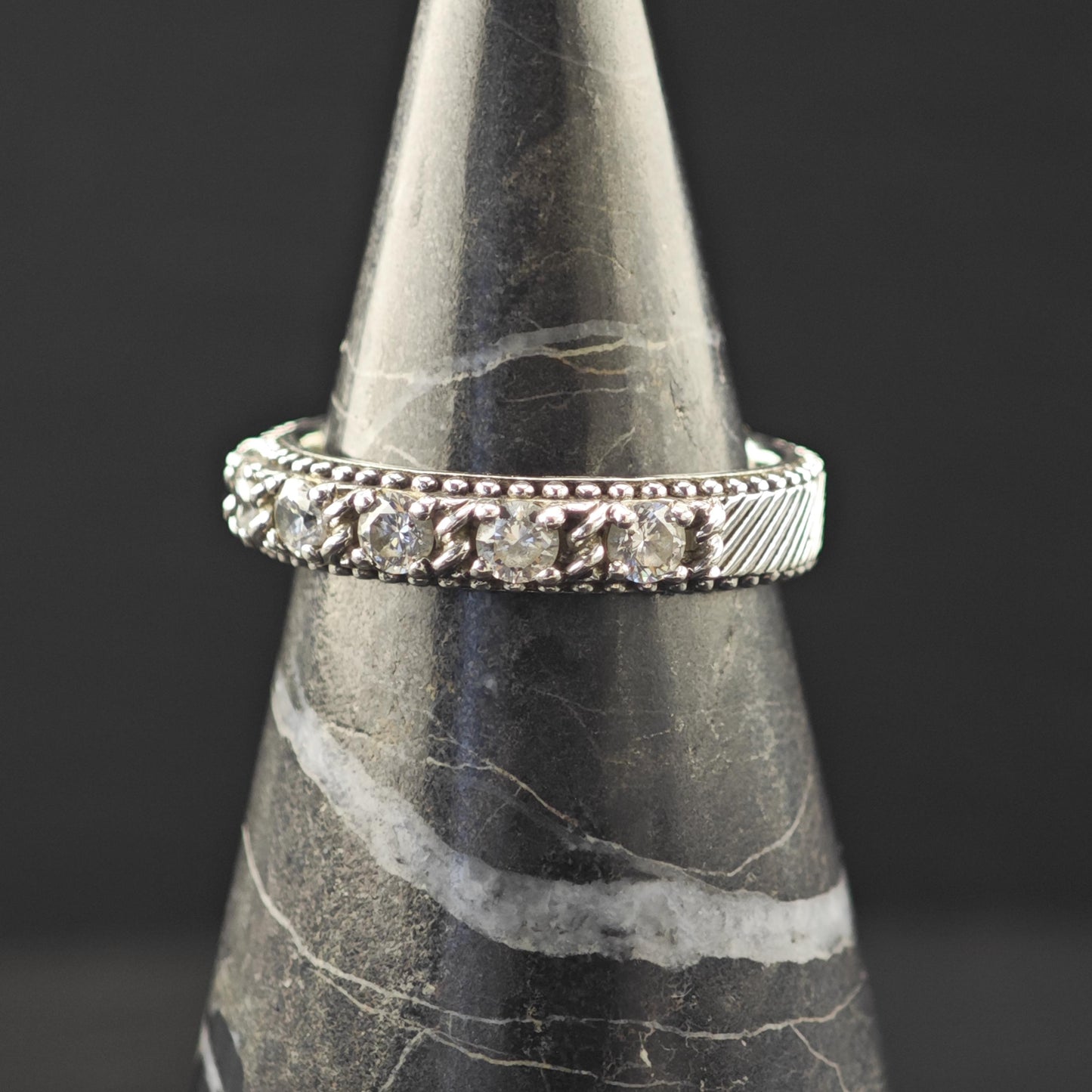 Judith Ripka CZ Band Sterling Silver