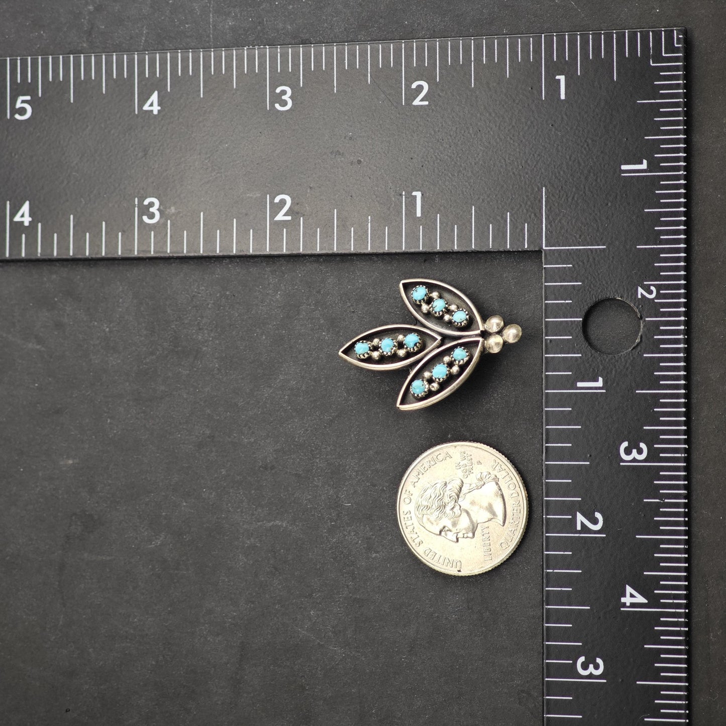 Choice of Turquoise Cluster Sterling Silver Brooches