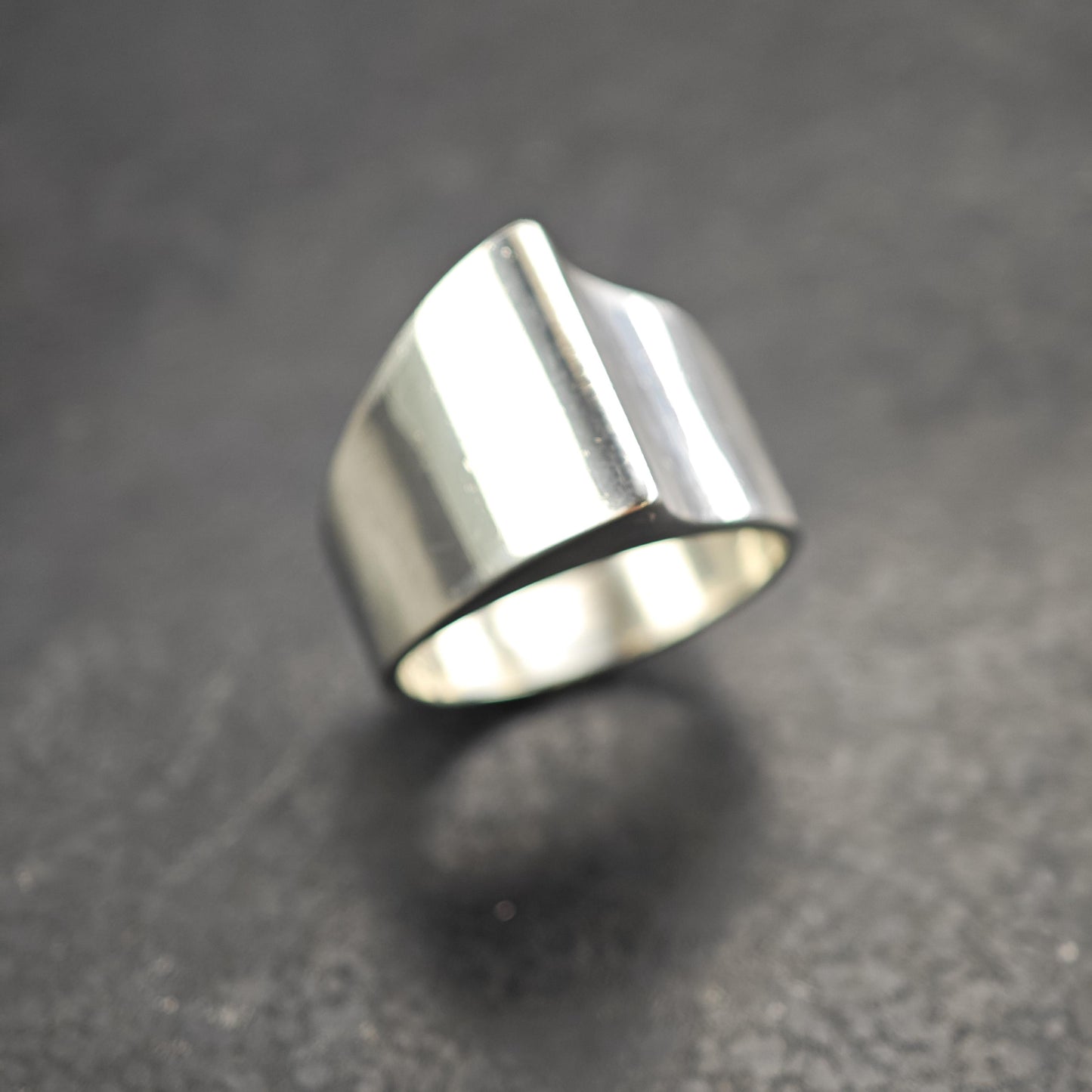 FROM Abstract Sterling Silver Ring Sz 8 R6555