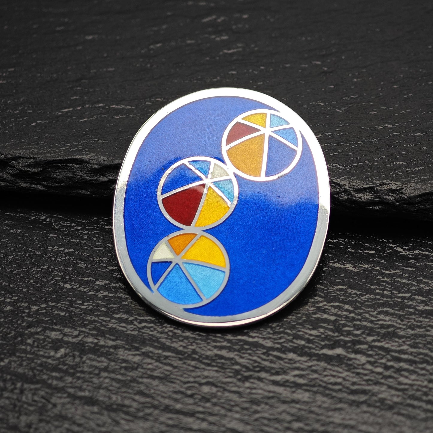Enamel Anton Michelsen Denmark Sterling Silver Pendant
