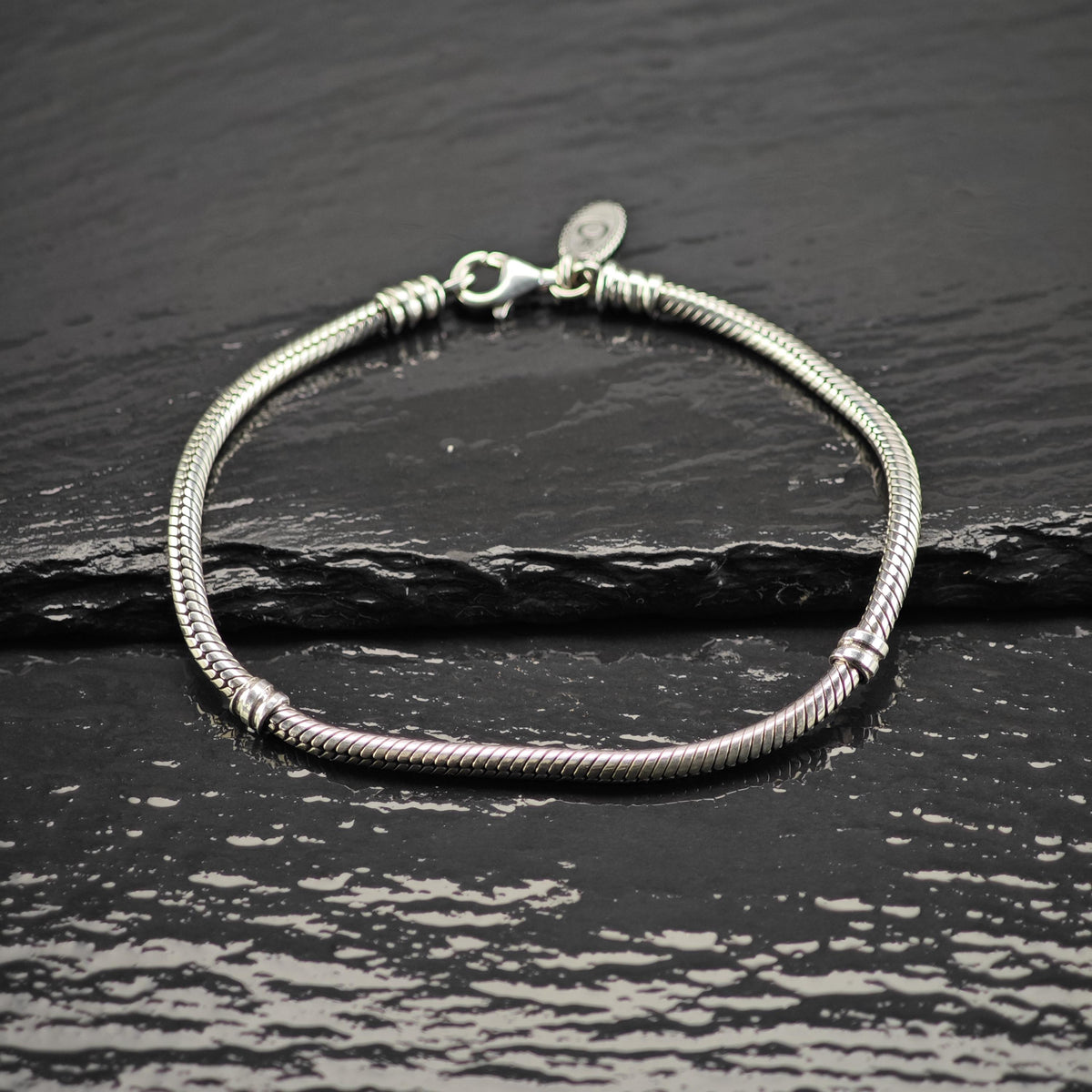 Vintage Pandora Sterling Silver Line Bracelet Sz 7 1/2" BR3181