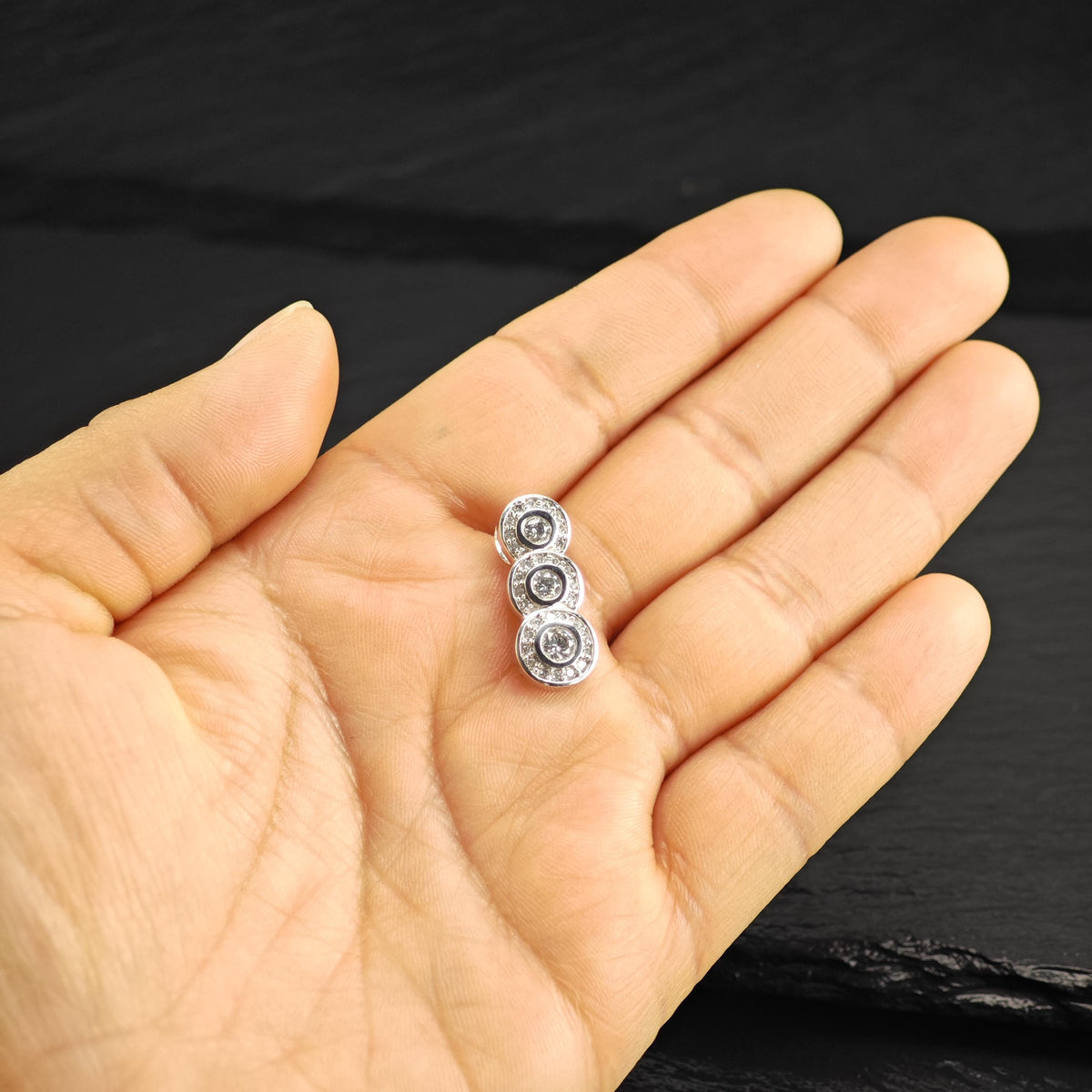 2/3 cttw Diamond Cluster, 14K White Gold Pendant P3108