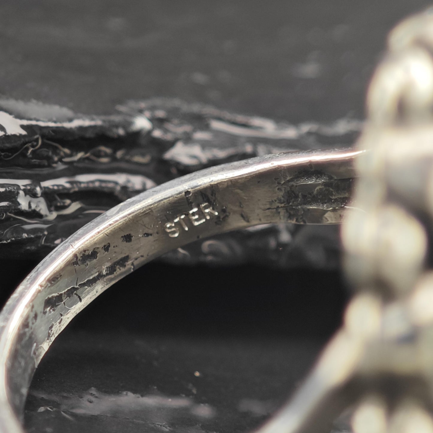 Native American Cluster Turquoise Ring Sterling Silver