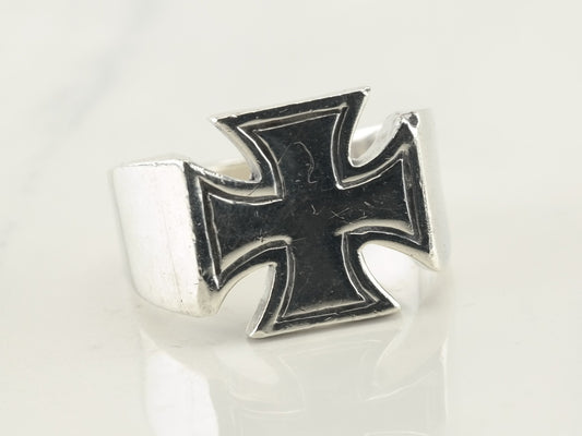 Sterling Silver Cross Ring Size 16