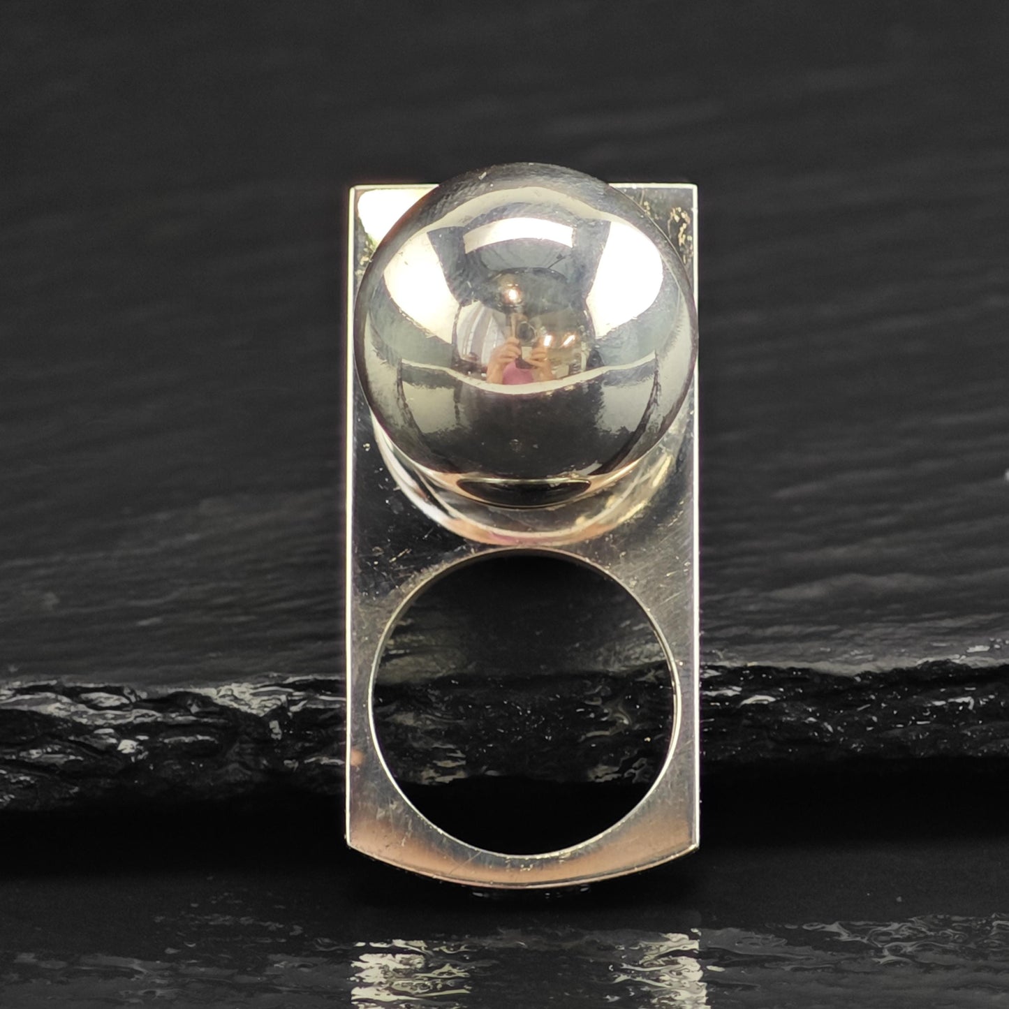 Finnish Designer Sterling Silver Ring Sz 6 3/4 R6569