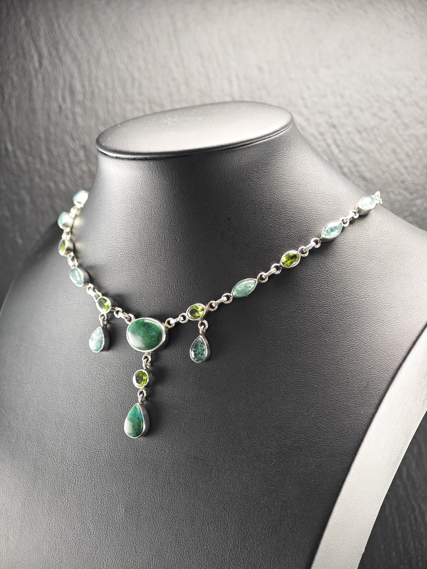 Nicky Butler Green Necklace Sterling Silver N2479