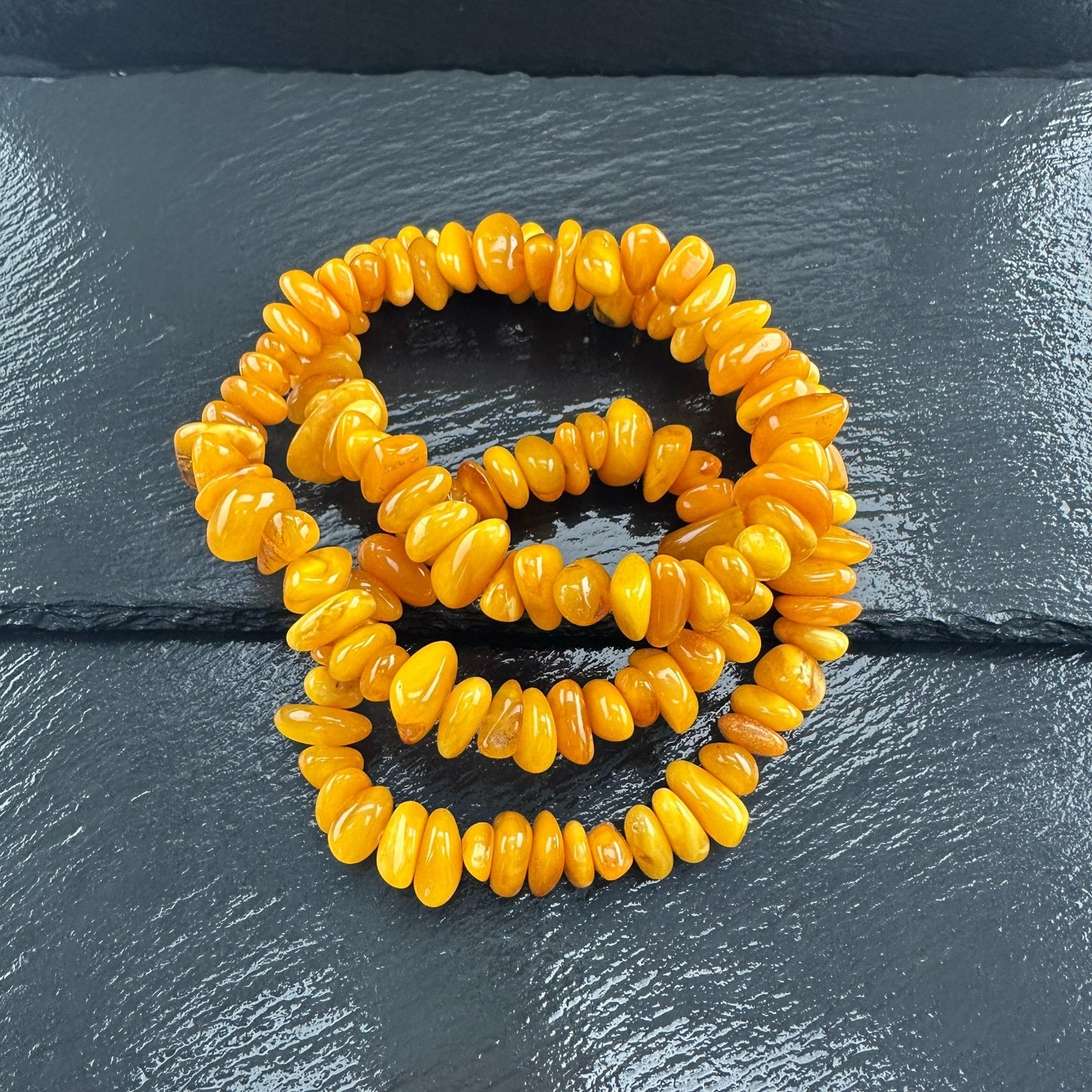 92gm Natural Baltic Amber Bead Necklace Opaque