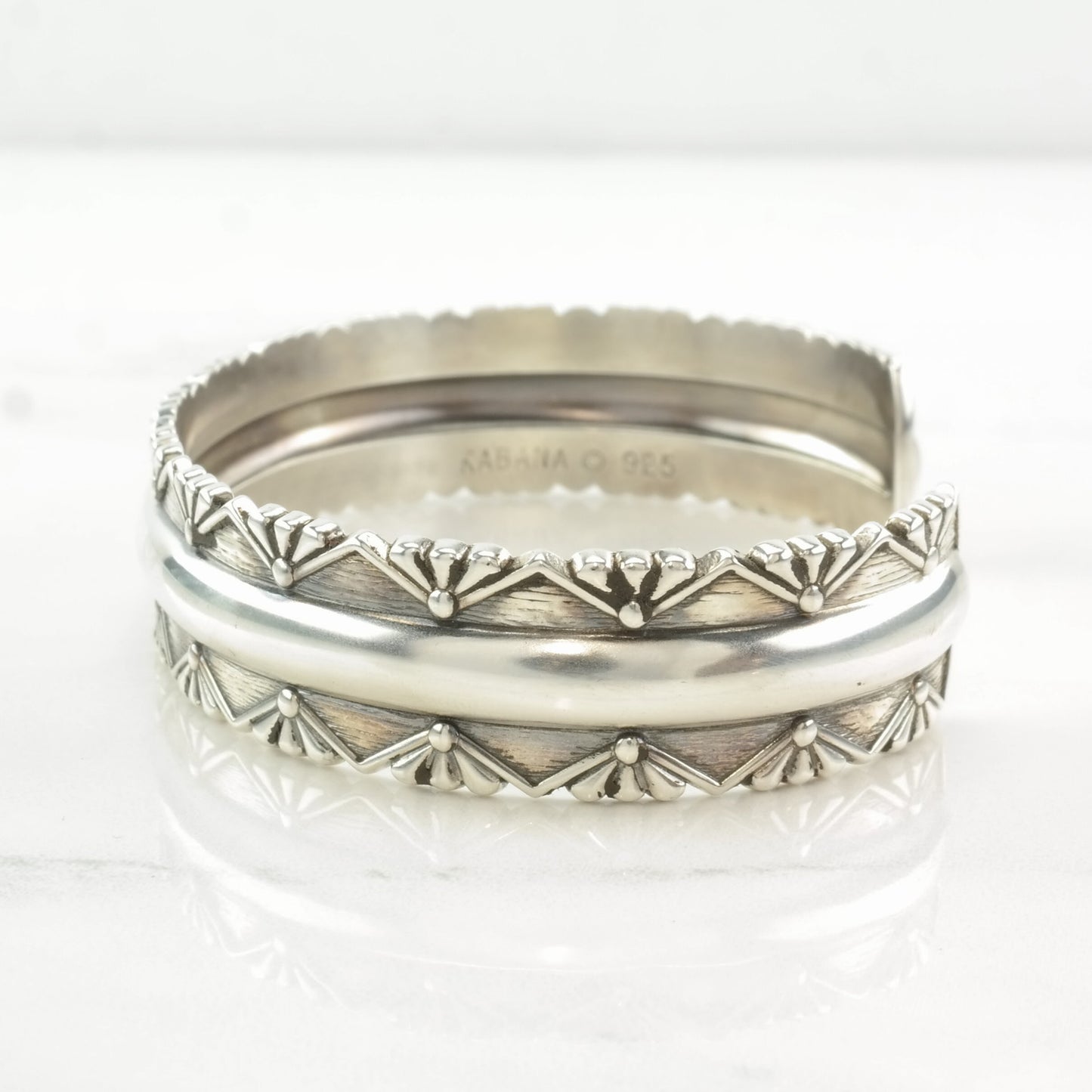 Southwest Sterling Silver Cuff Bracelet Ornate