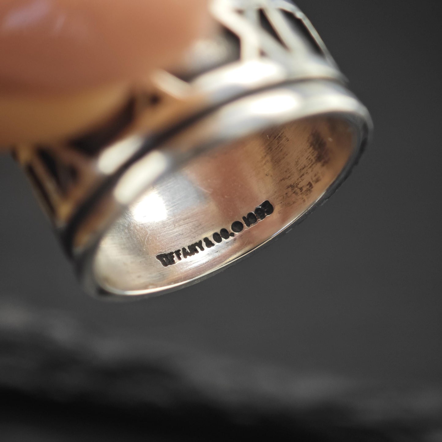 Tiffany Wide Atlas Band 1995 Sterling Silver