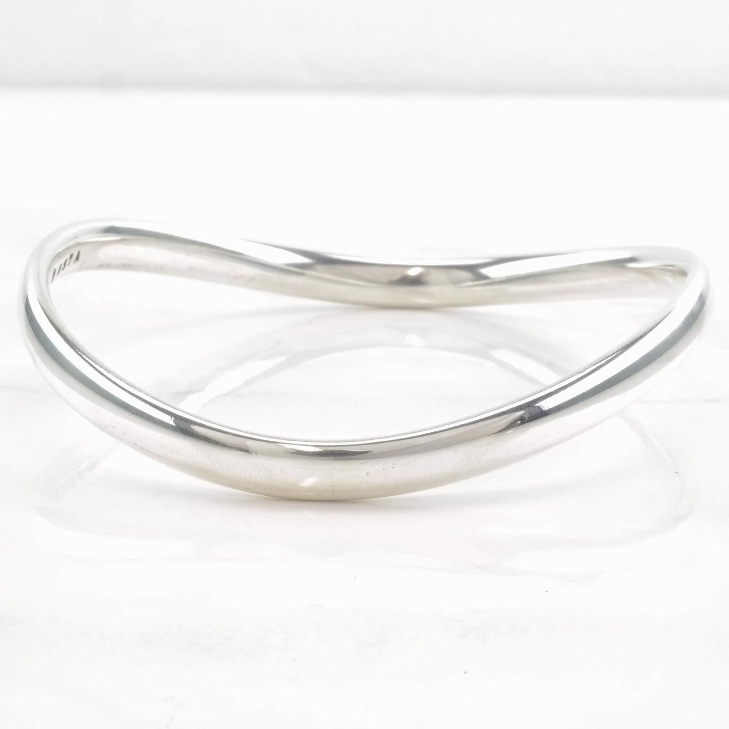 Georg Jensen Sterling Silver Bangle Bracelet Abstract Wave by Astrid Fog 237A