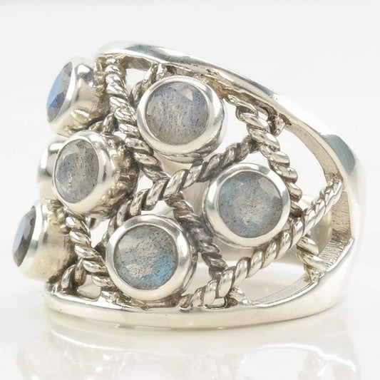 Vintage PTI Ring Labradorite Sterling Silver Size 7