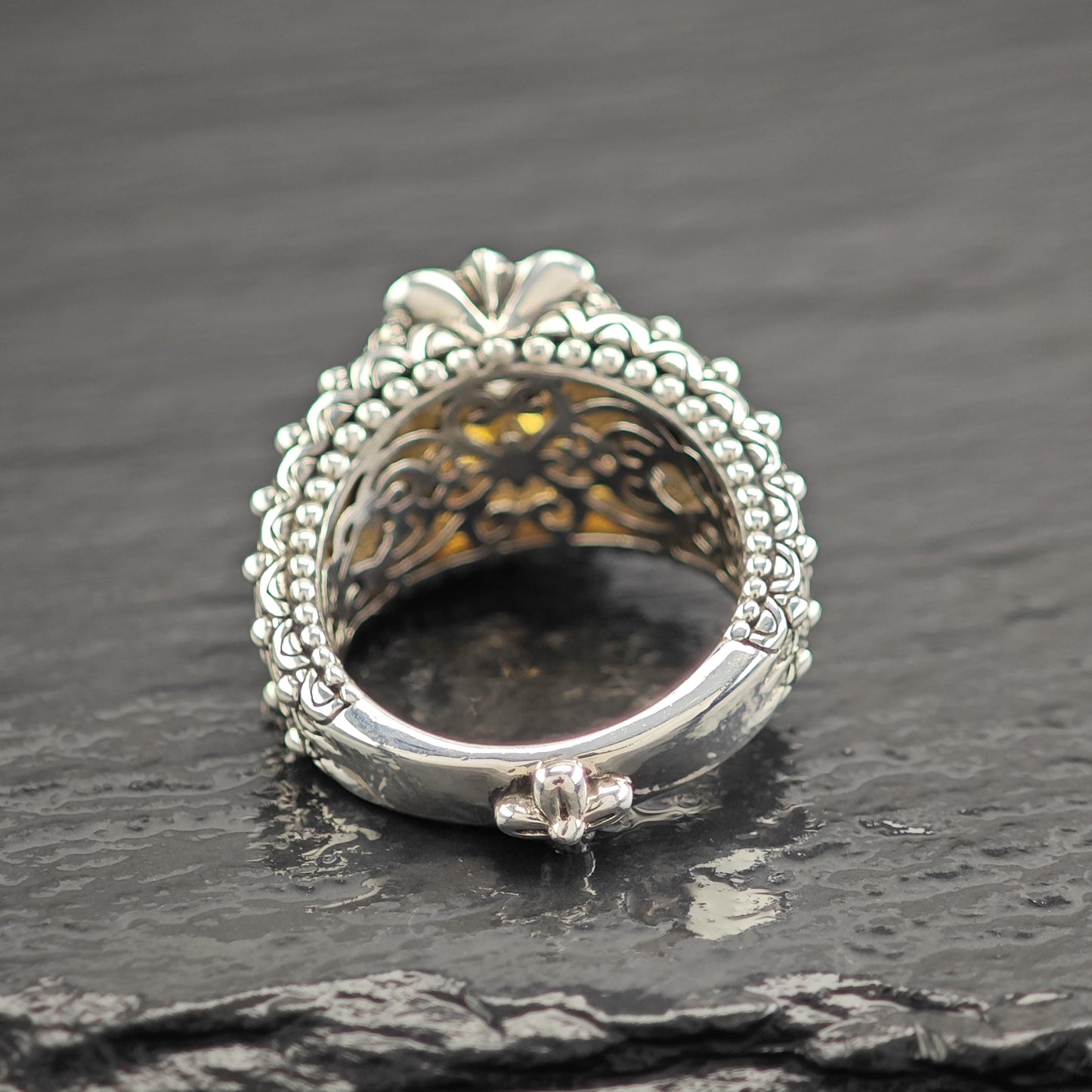 Barbara Bixby 18K Gold Accents, Citrine Ring Sterling Silver R5822