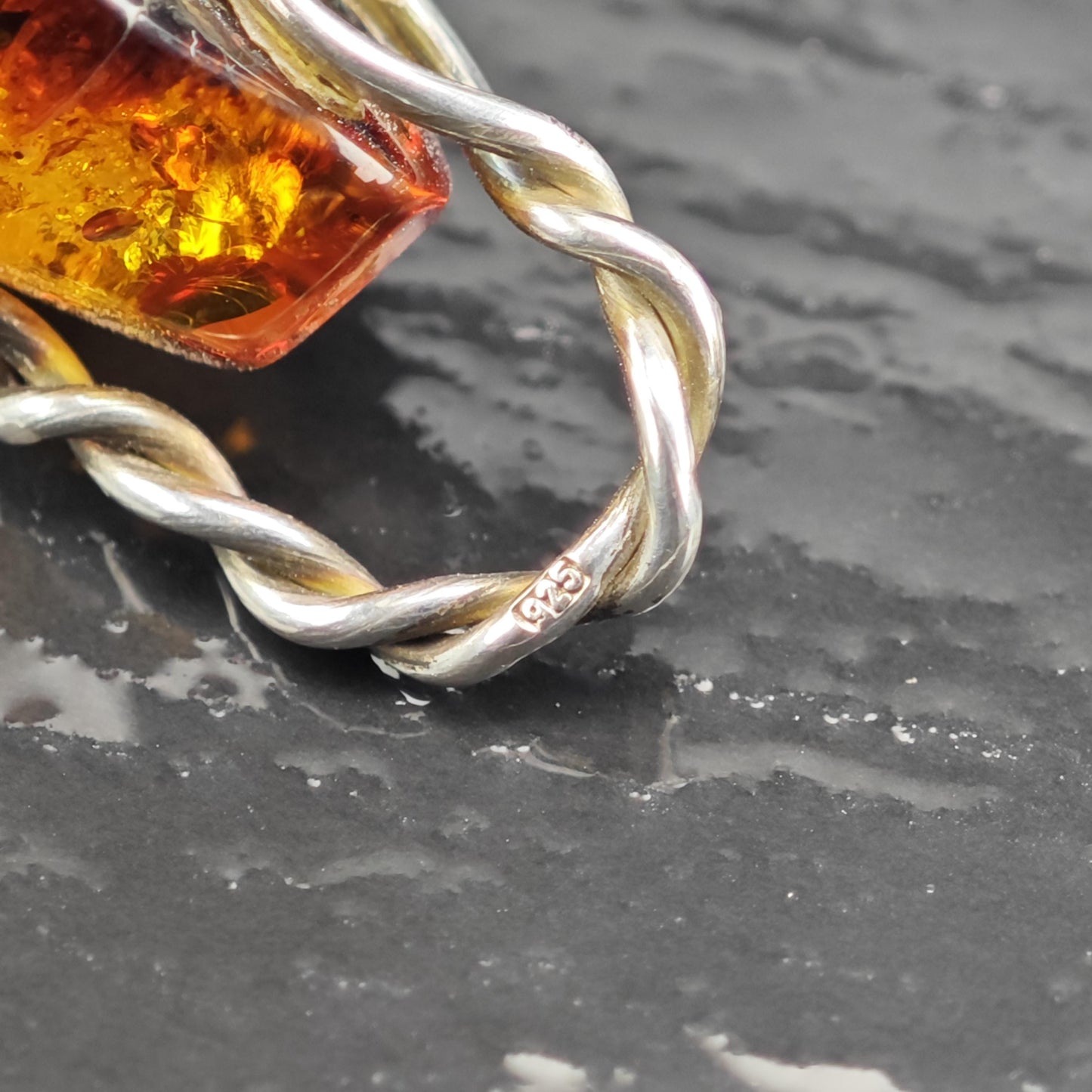 Choice of Baltic Amber Sterling Silver Pendants P3042