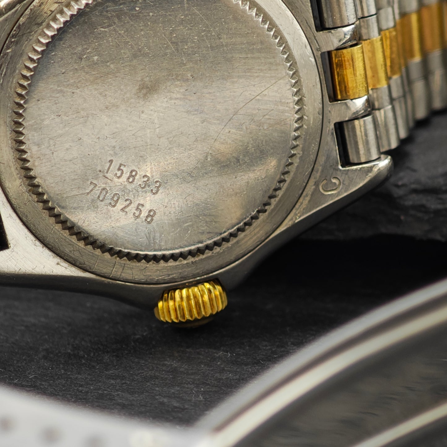 Vintage Tudor Monarch Diamond Dial Wristwatch 27mm, Stainless & 18K Gold