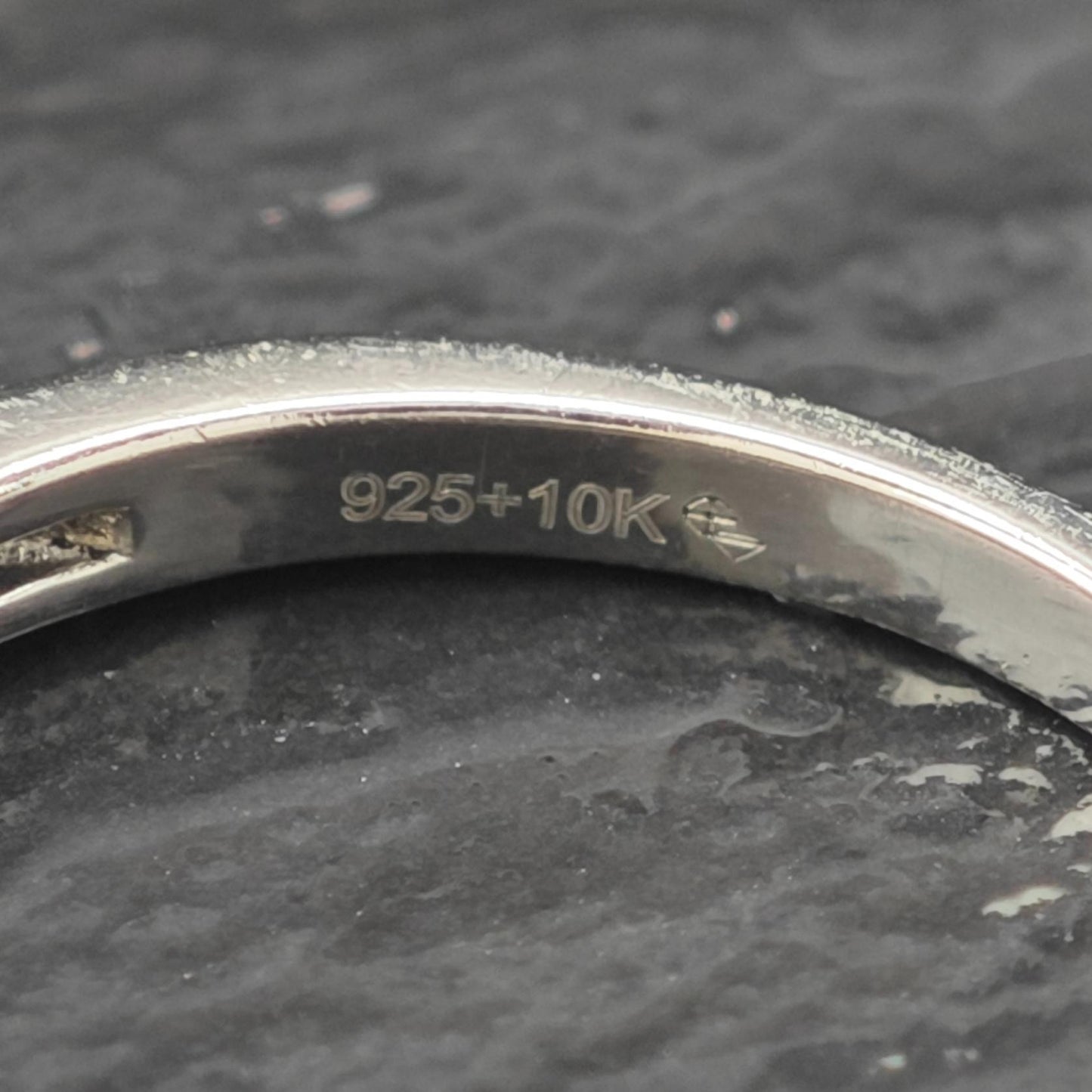 Diamond 10K Gold Accent Ring Sterling Silver