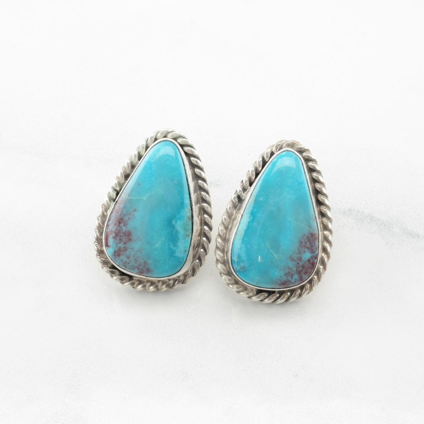 Choice of Vintage Native American Turquoise Stud Earrings Sterling Silver