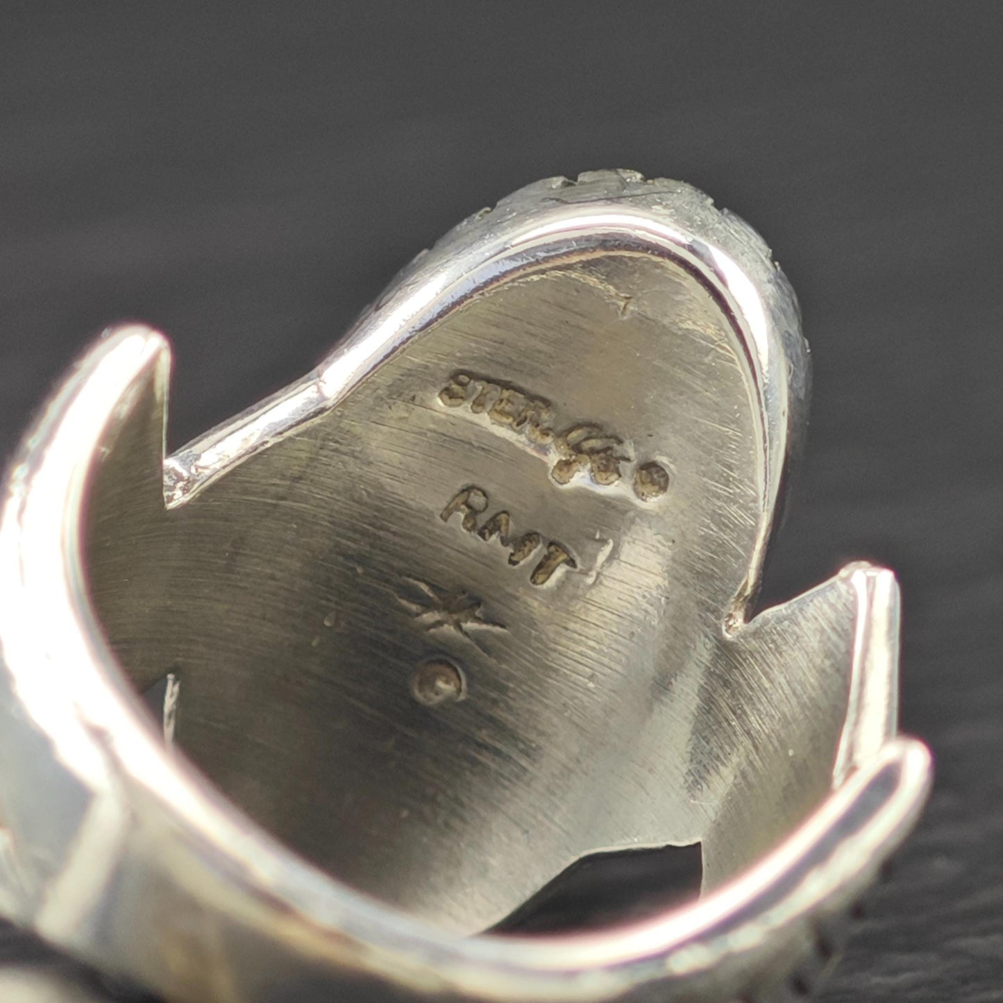 Native American Inlay Ring Sterling Silver